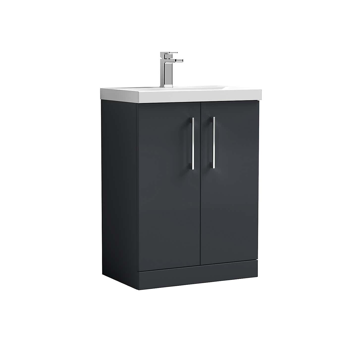 Arno Floor Standing 2 Door Vanity Unit with Basin