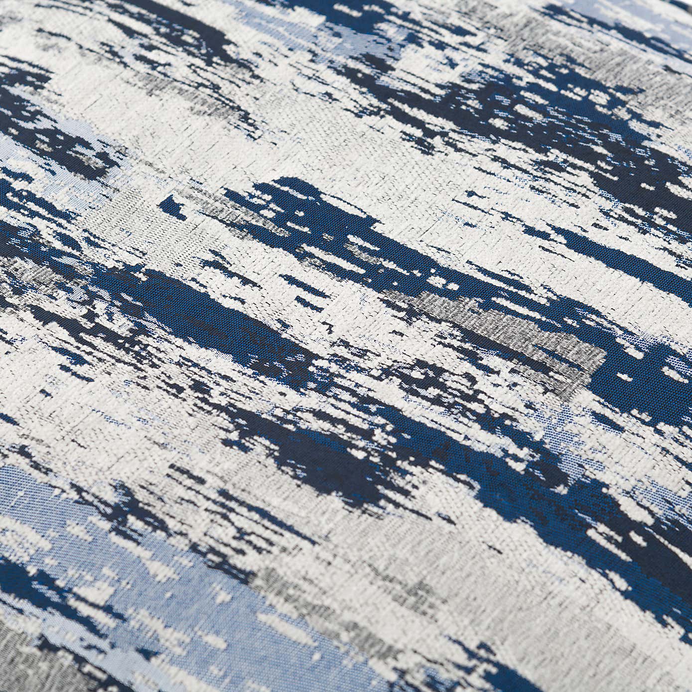 Abstract Global Navy Cube Pouffe