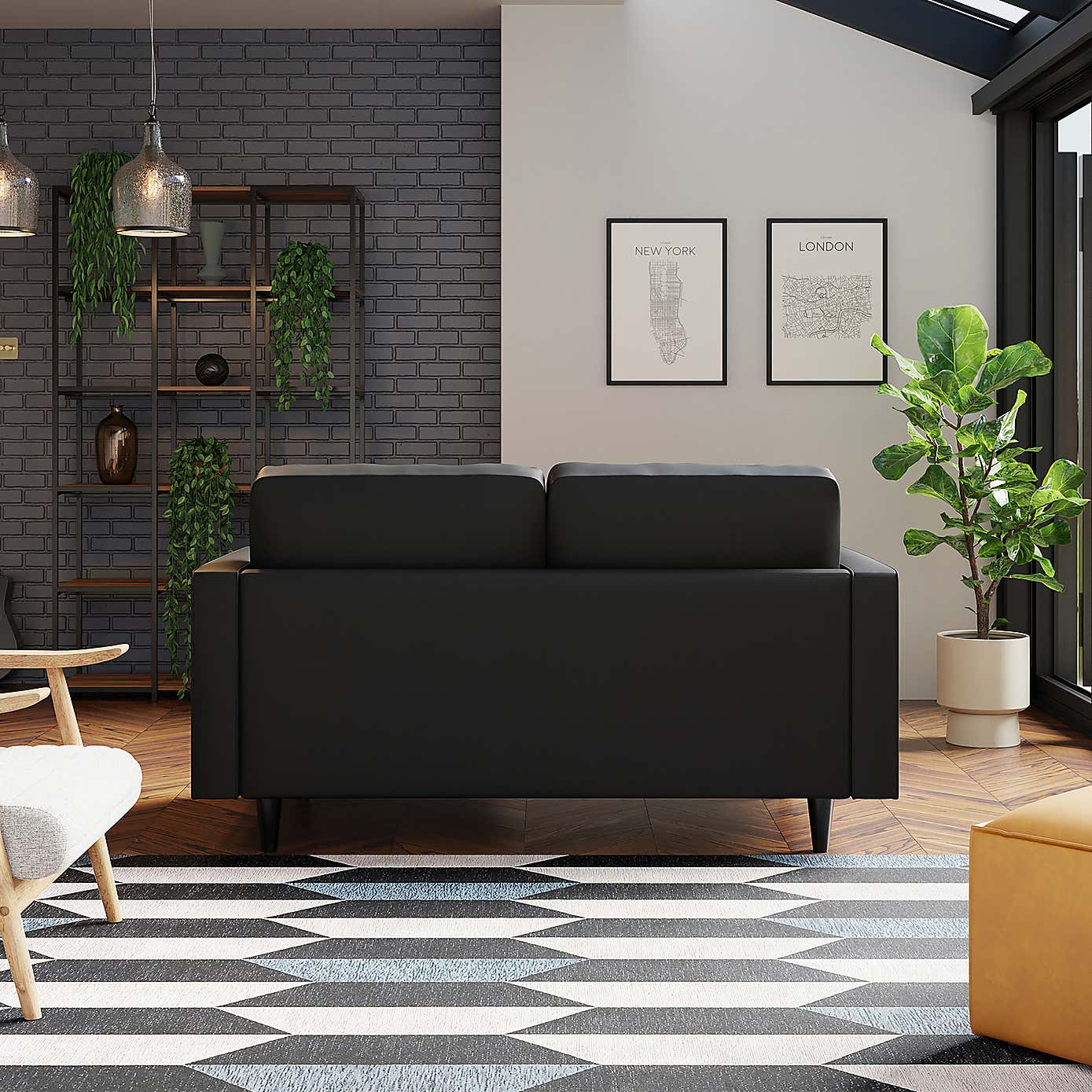 Zoe Faux Leather 2 Seater Sofa