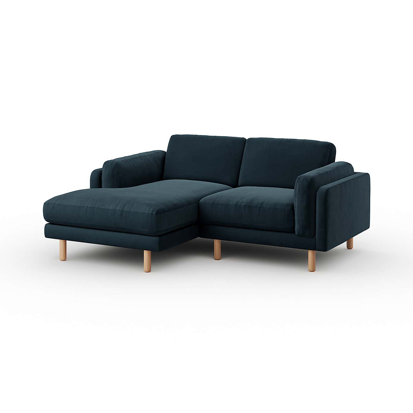 Newton Matte Plush Velvet Corner Chaise Sofa