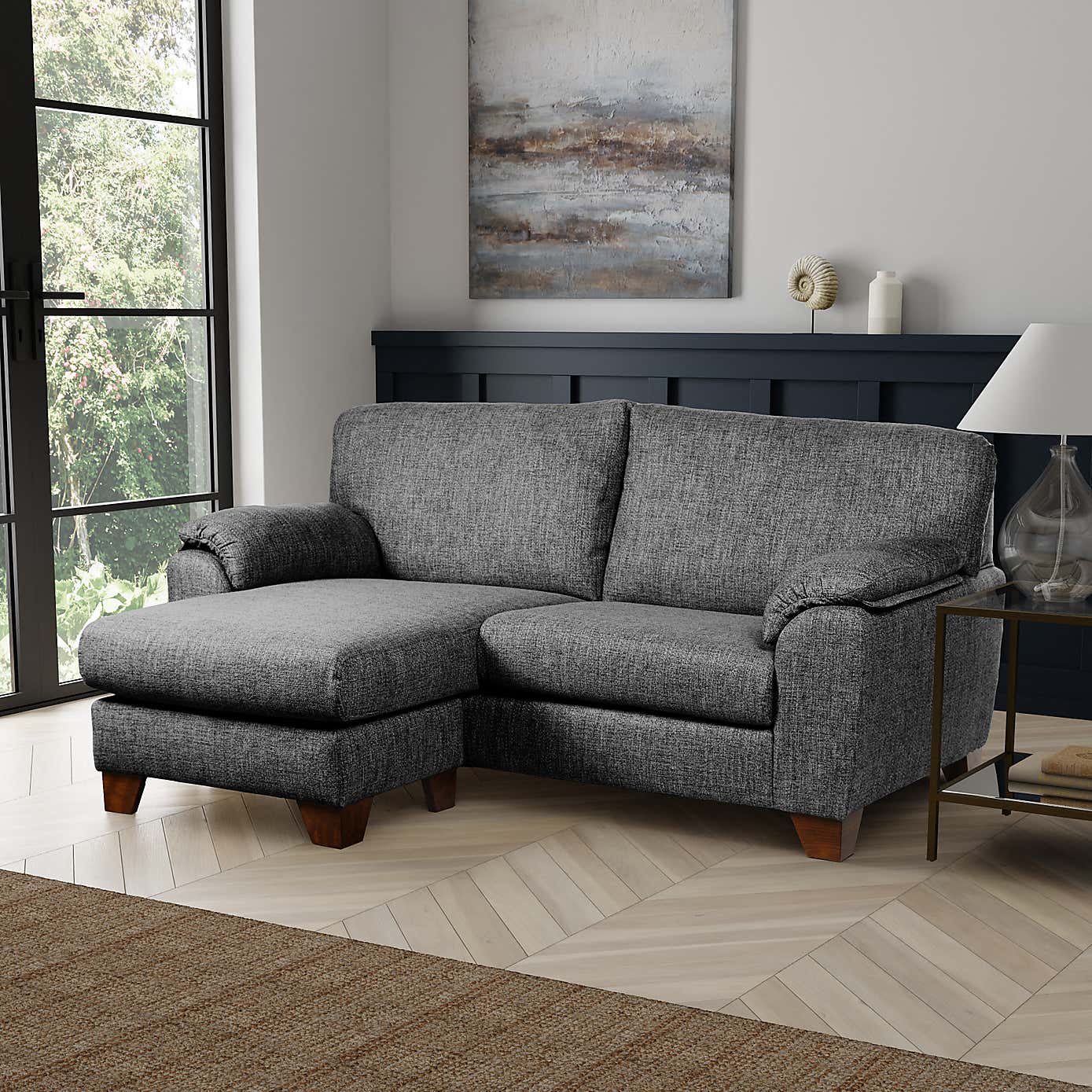 Meyer Tonal Weave Compact Corner Sofa