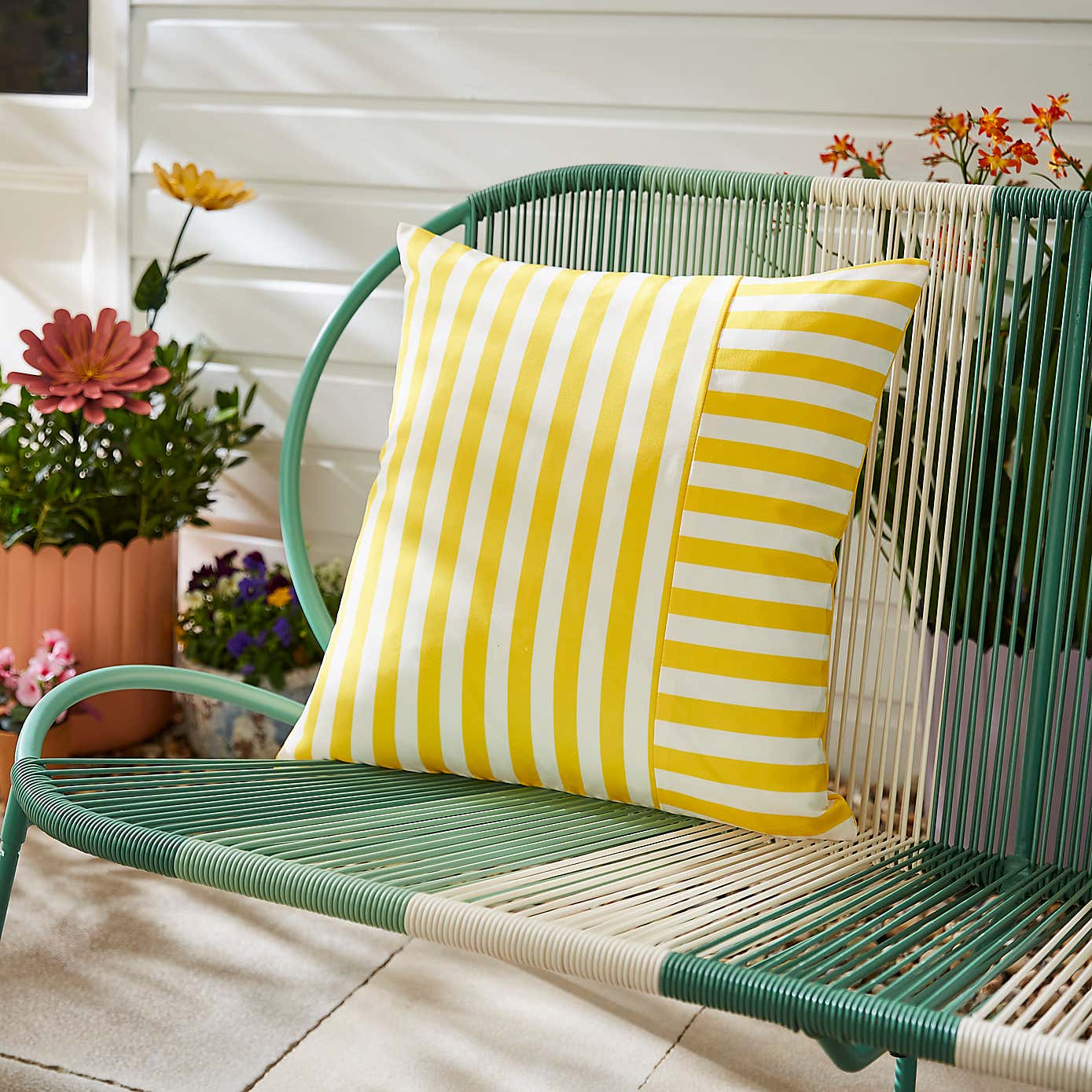 Patchwork Outdoor Square Cushion