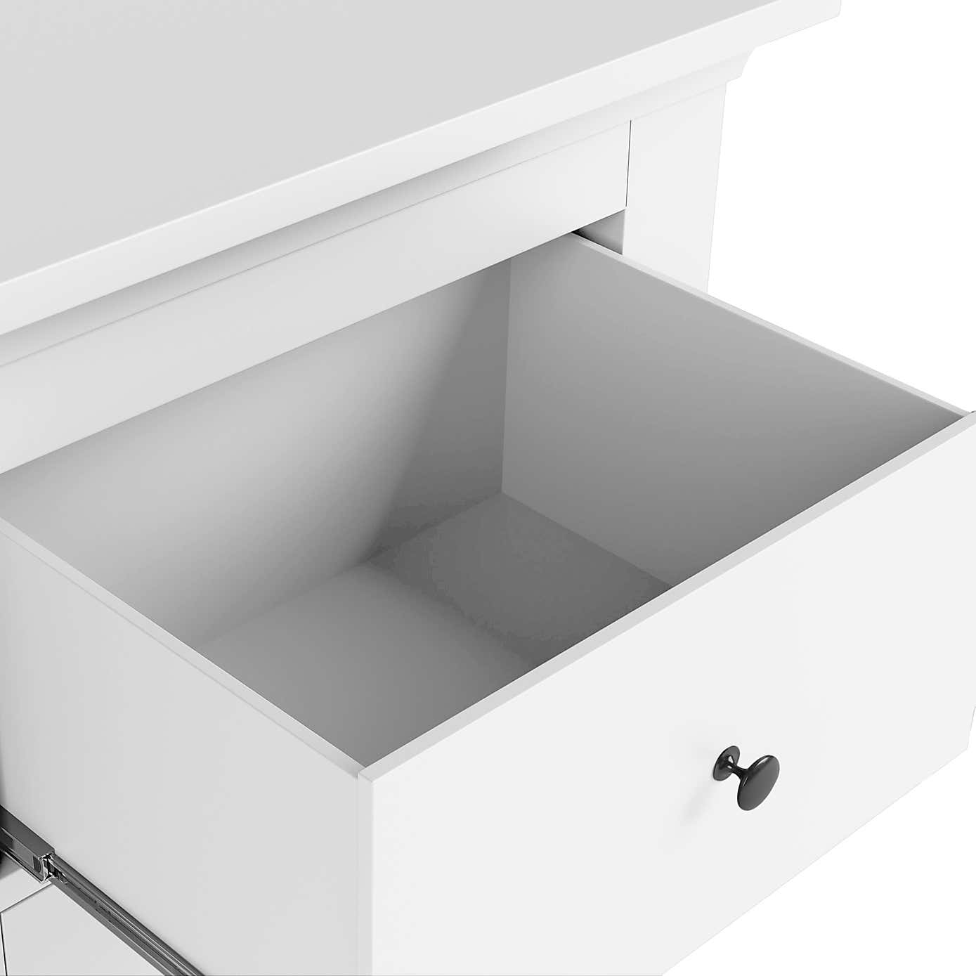 Lynton 3 Drawer Bedside White