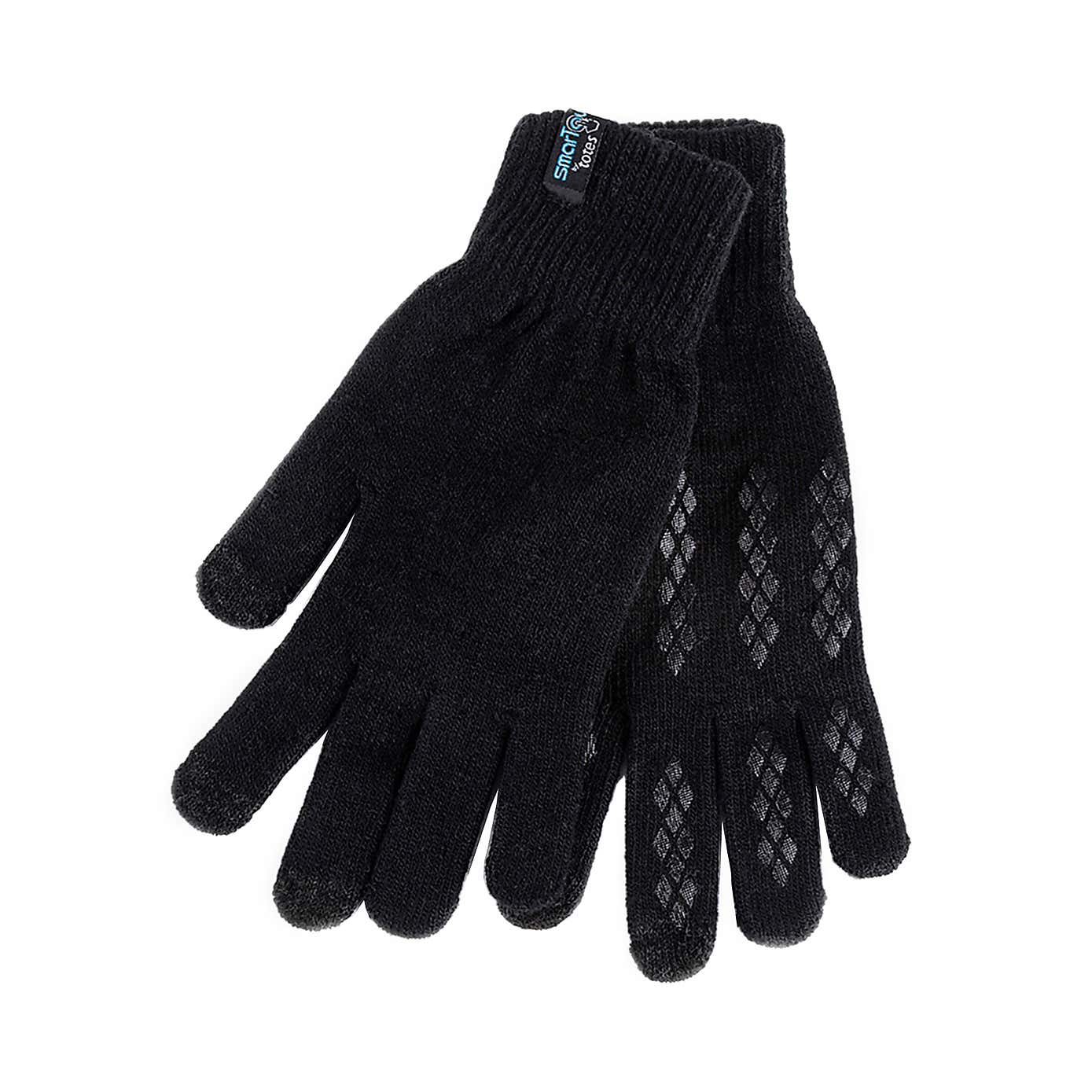 totes Stretch Knitted Black SmarTouch Gloves
