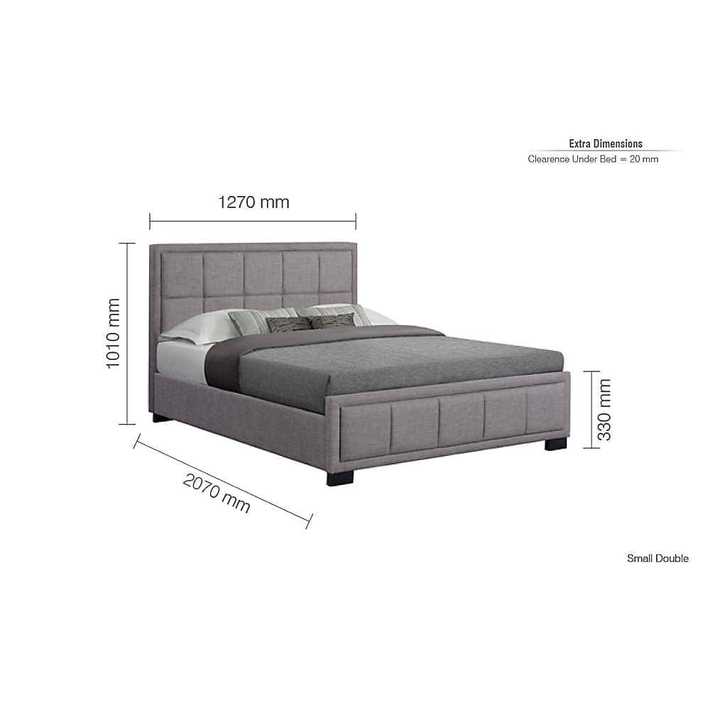 Hannover Grey Fabric Bed