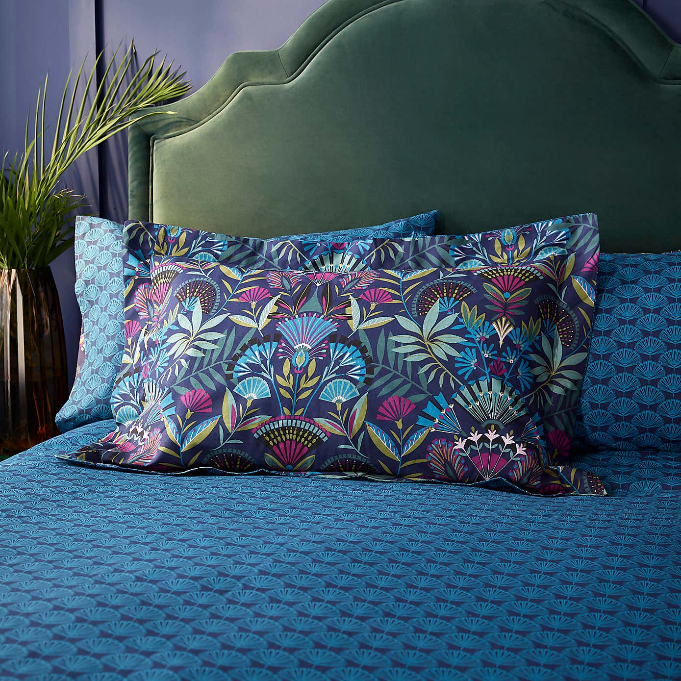 Lucille Navy Oxford Pillowcase