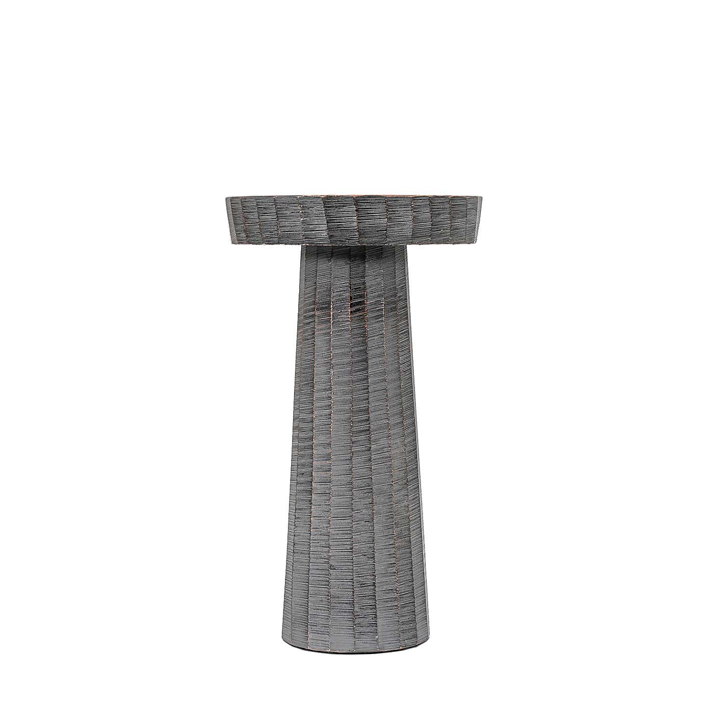 Ratho Candlestick Antique Grey 19.5cm