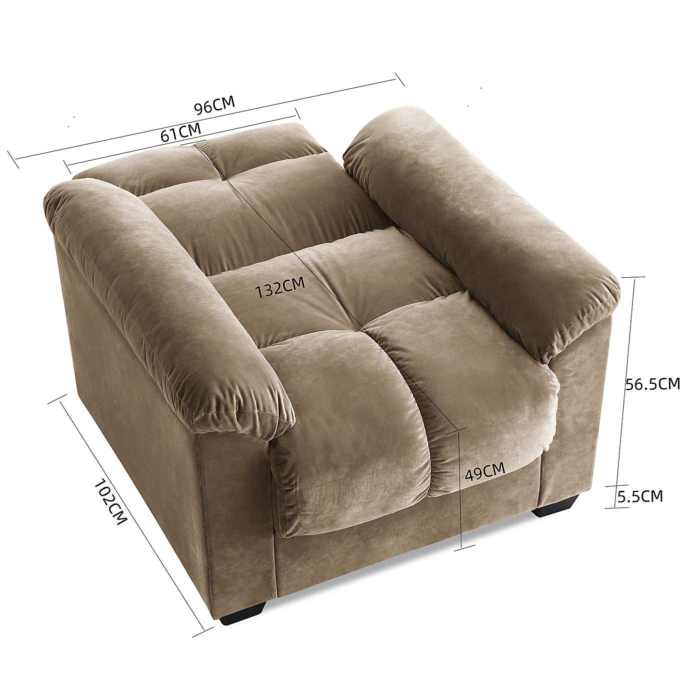 Margo Velvet Reclining Armchair