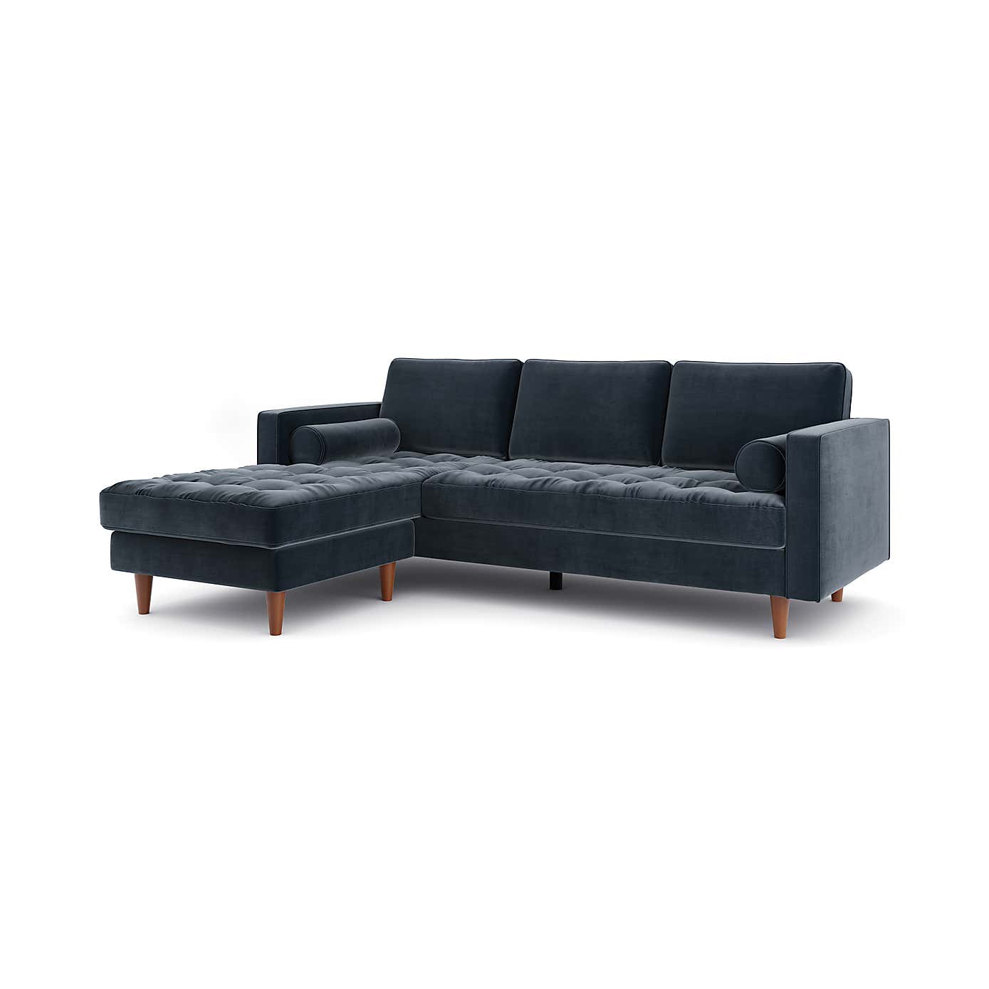Zoe Casual Sit Velvet Corner Chaise Sofa