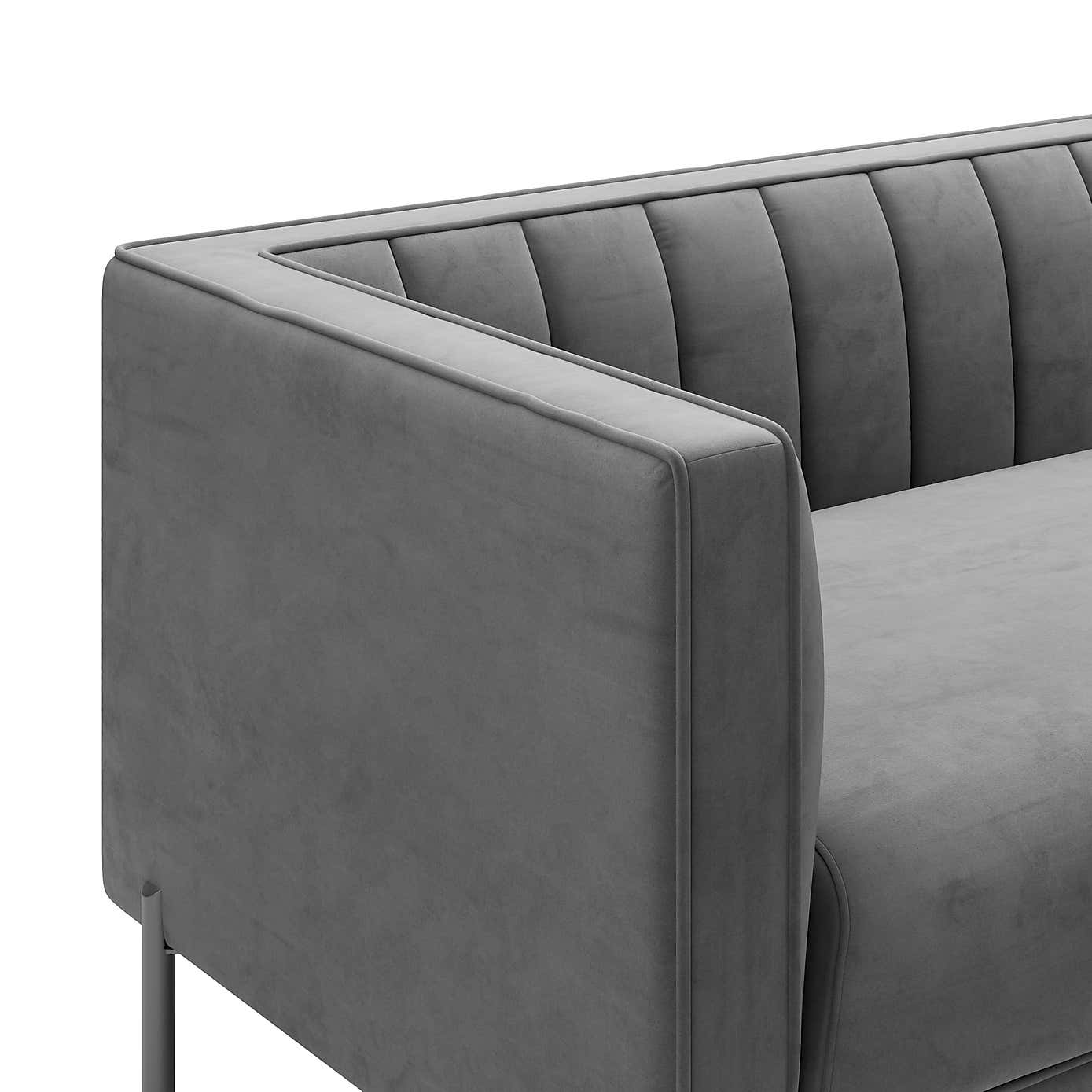 Bellamy Luxe Velvet Left Hand Corner Chaise