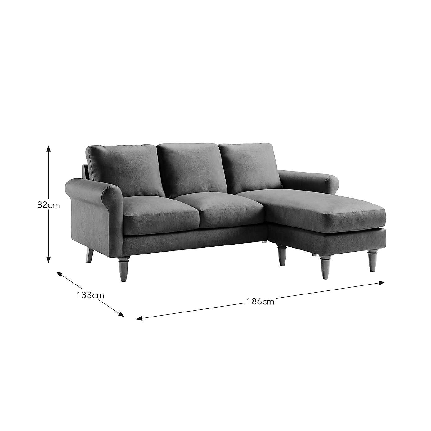 Maeve Compact Faux Leather Corner Chaise Sofa