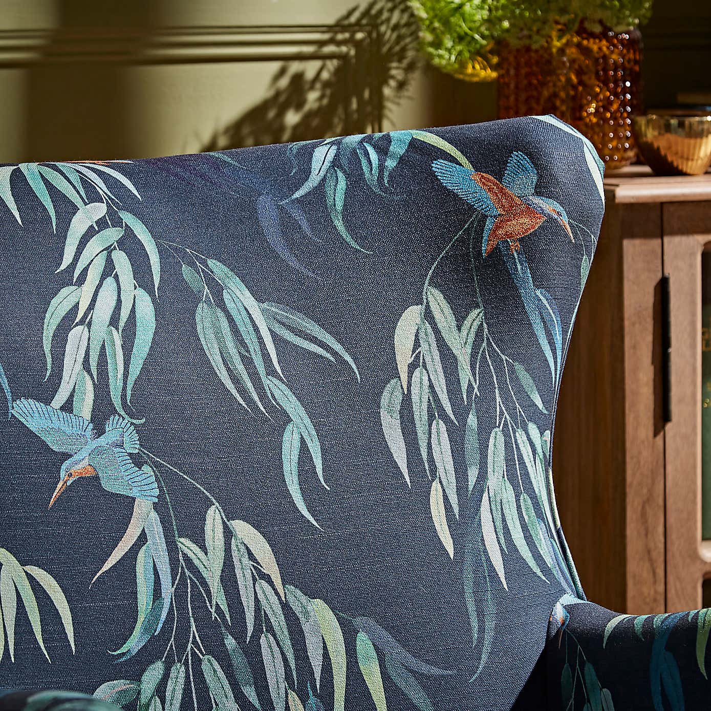 Marlow Kingfisher Print Occasional Armchair