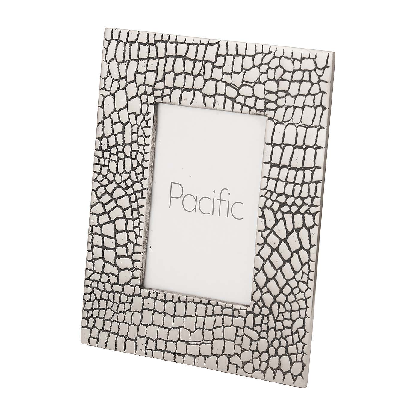 Antique Croc Effect Metal Photo Frame