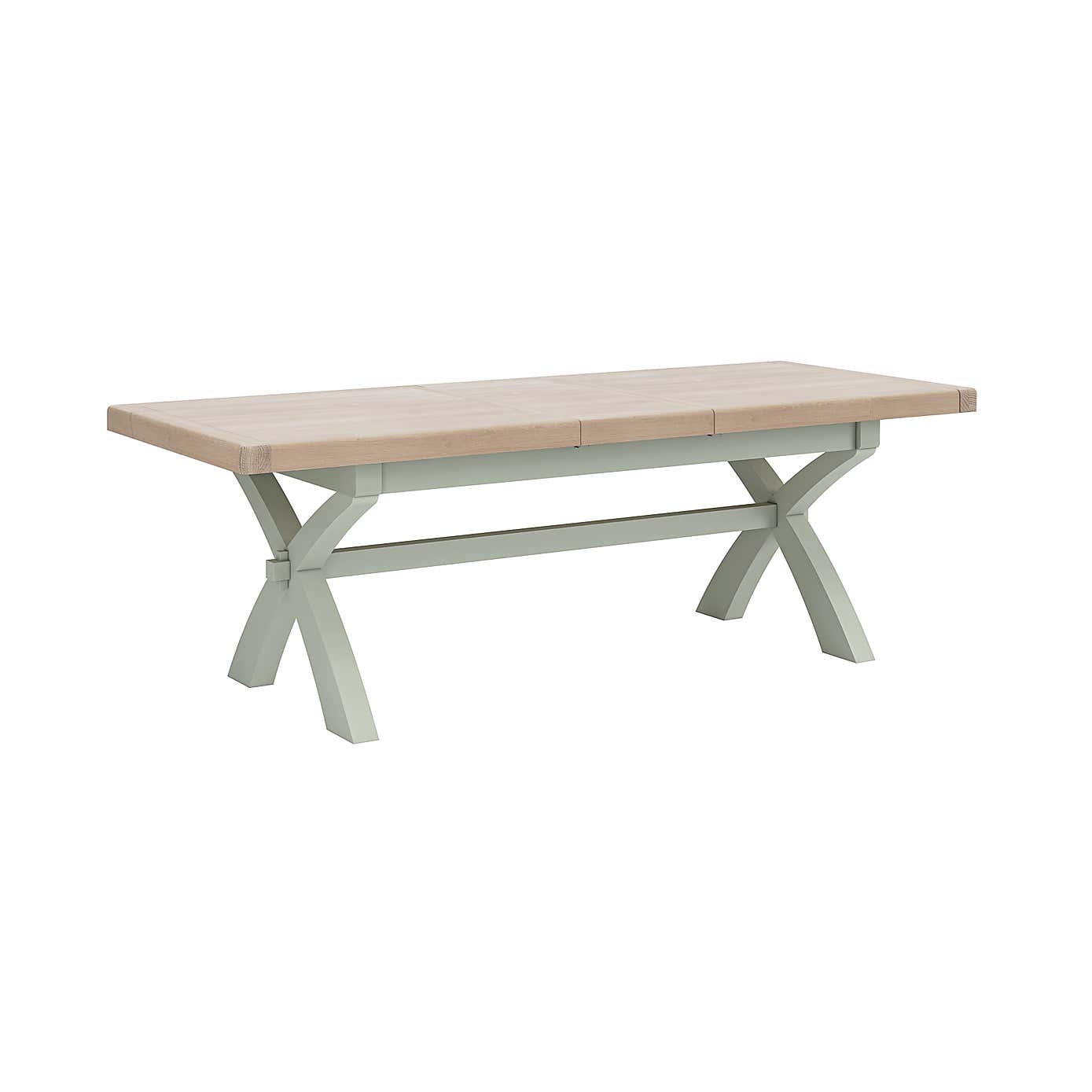 Salcombe 6-8 Seater Cross Leg Extendable Dining Table