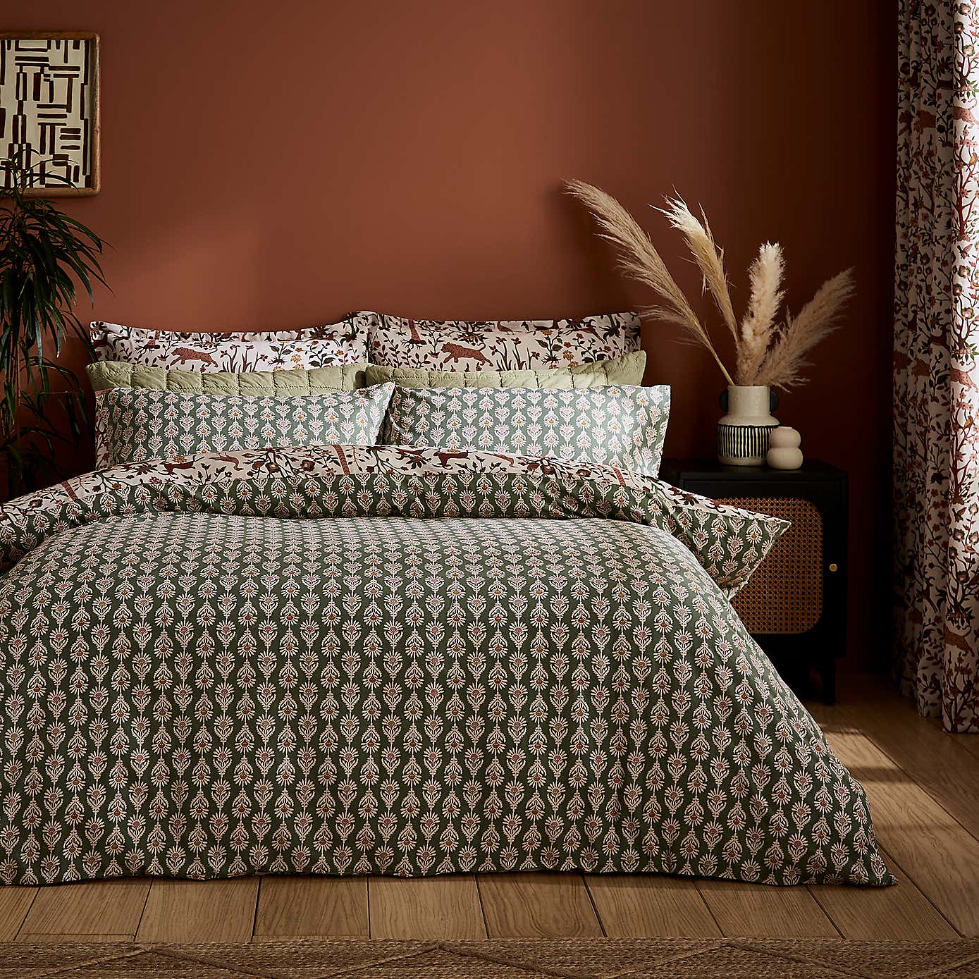 Forest Animals 100% Cotton Duvet Cover and Pillowcase Set