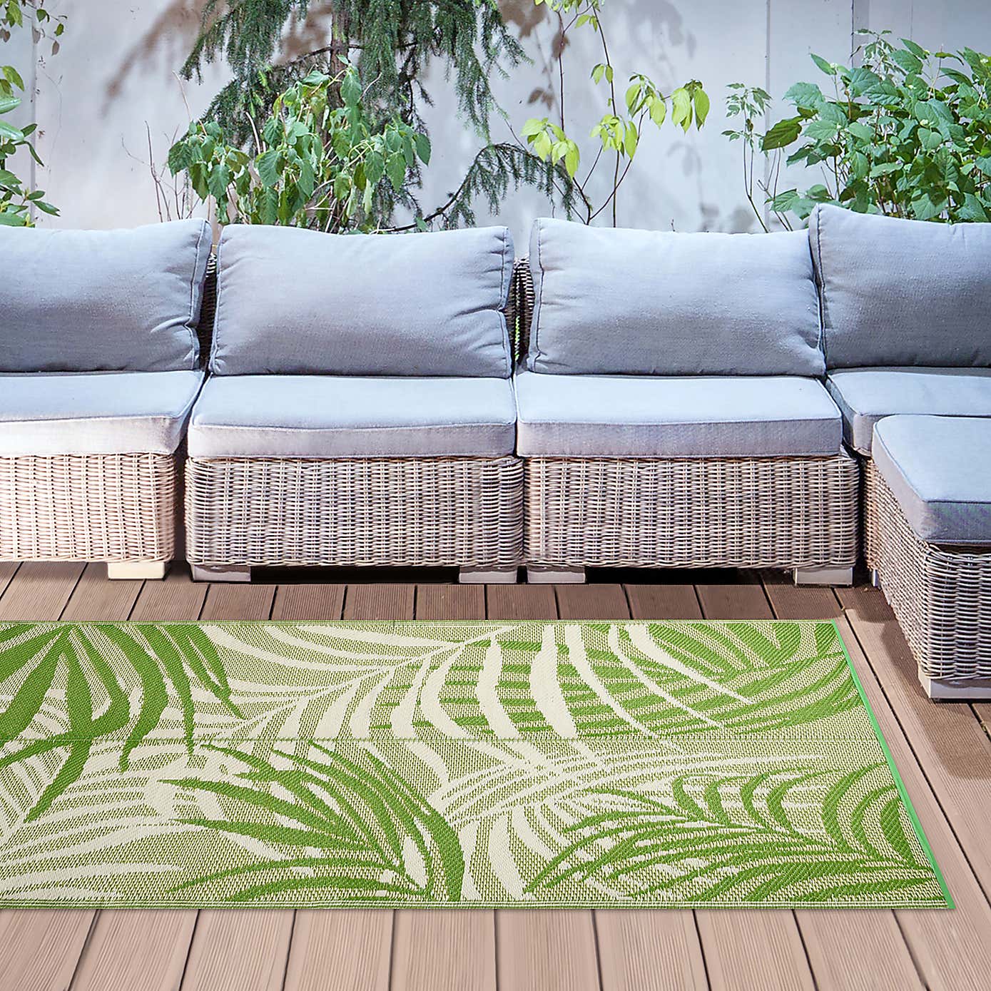 Fallen Fruits Tropical Leaf Outdoor Rug