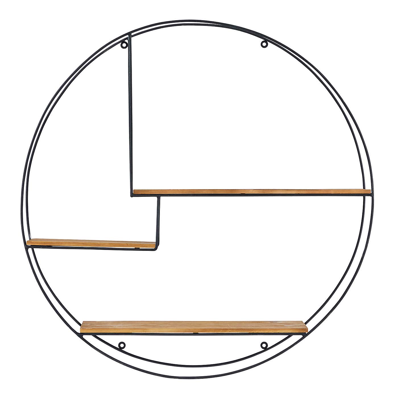 Industrial Extra Large Circle Shelf