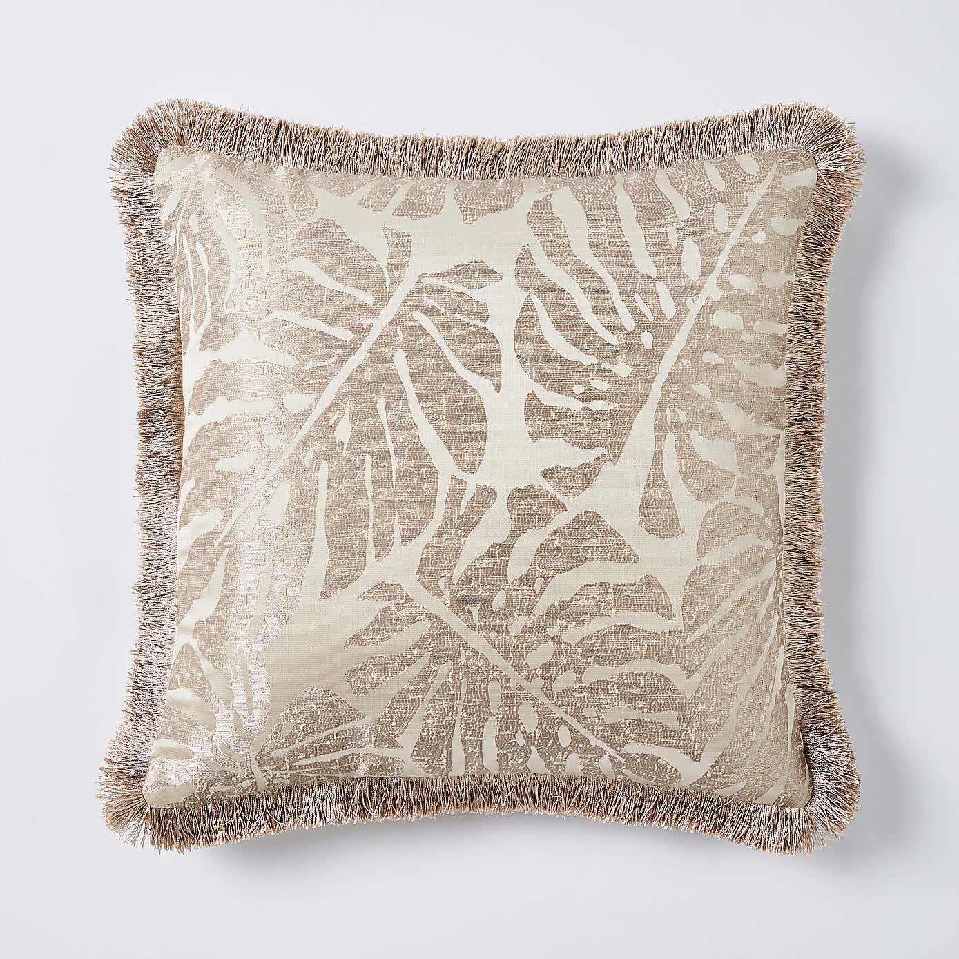 Luxe Jacquard Palm Cushion