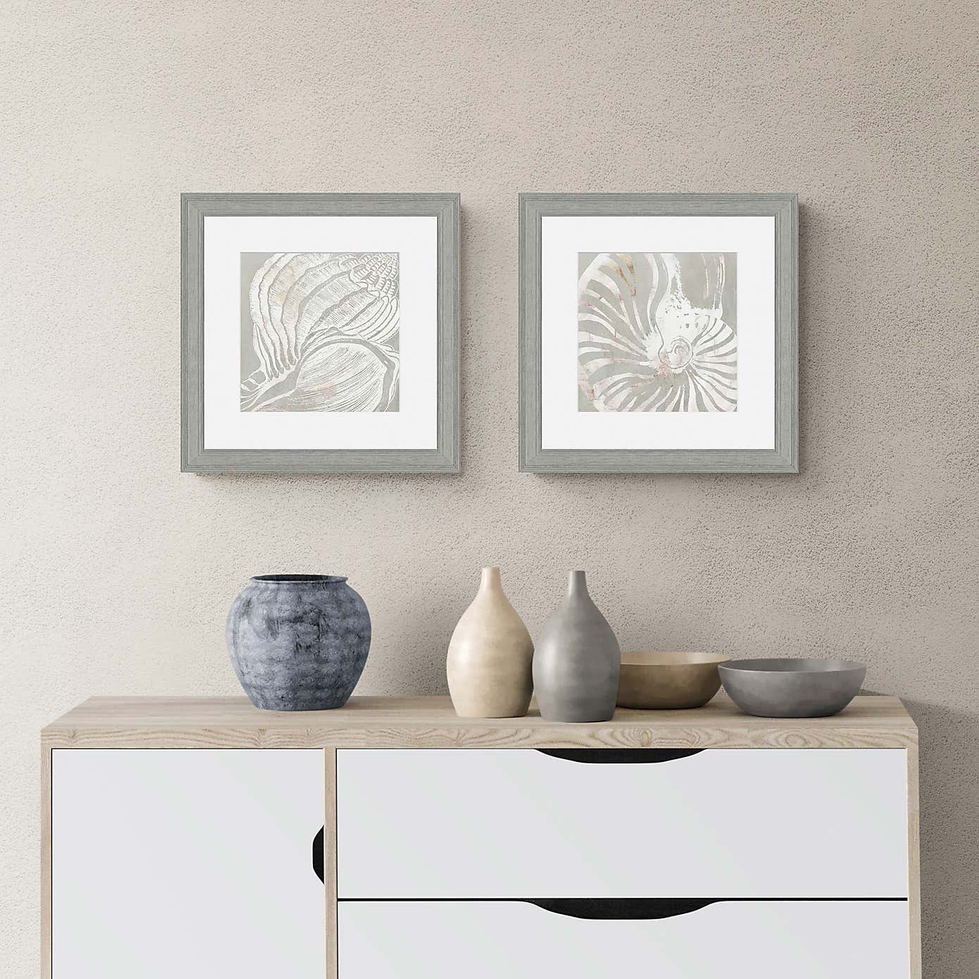 Set of 2 Sea Shells Framed Prints