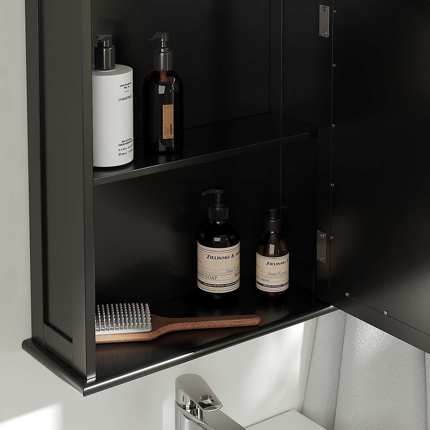 Nautical Mirror Cabinet with Nickel Handle