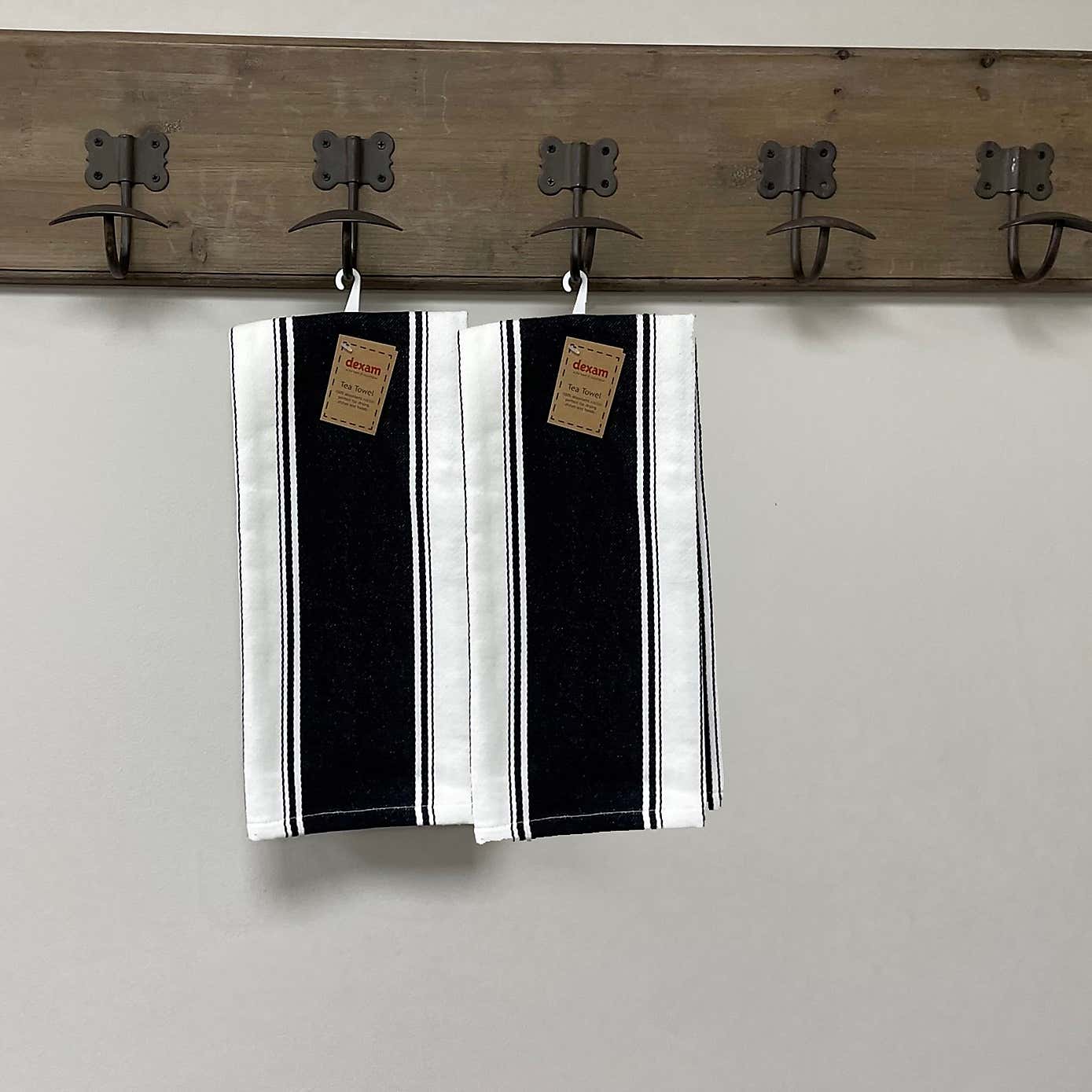 Dexam Set of 2 Love Colour Striped Tea Towels