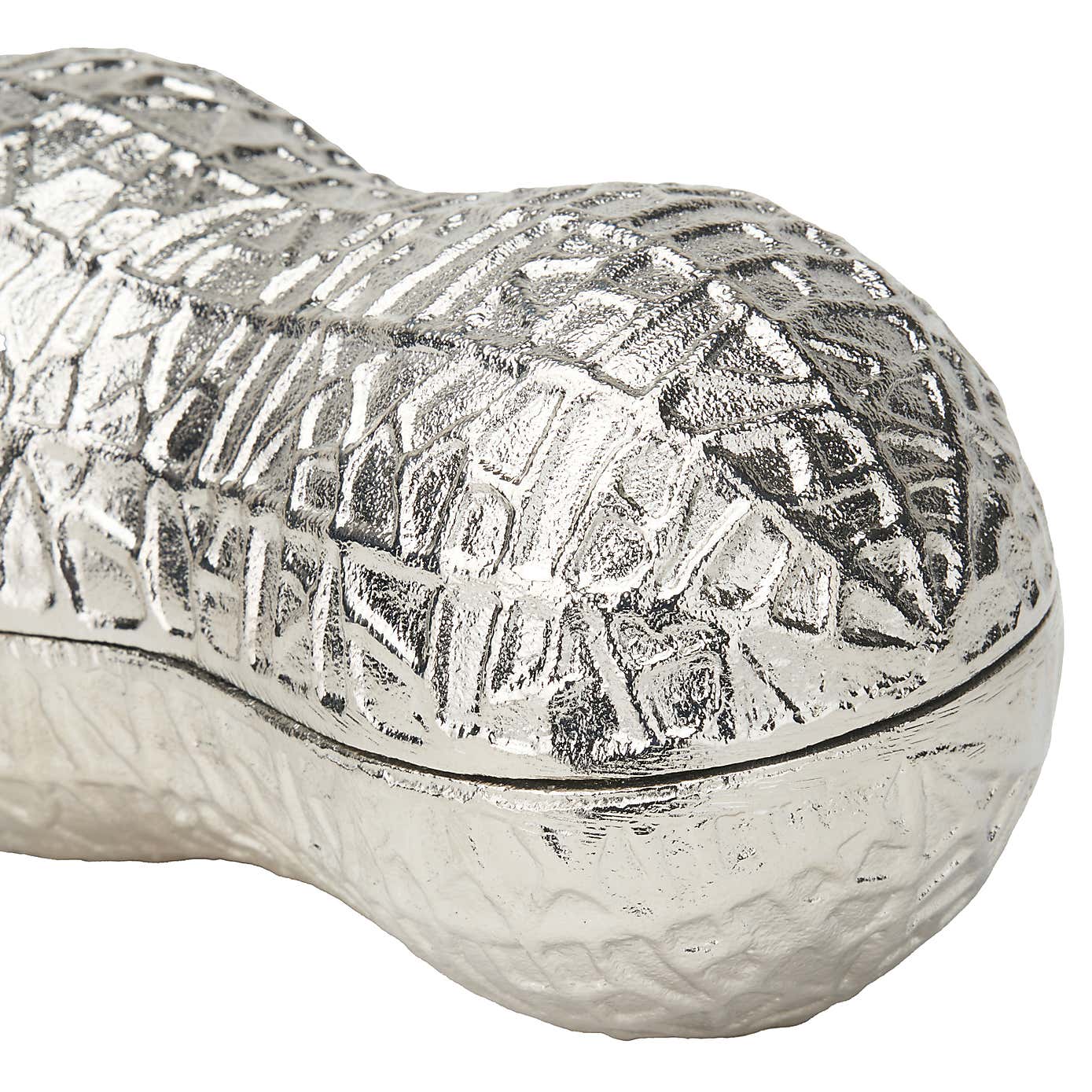 Metal Peanut Lidded Trinket Bowl