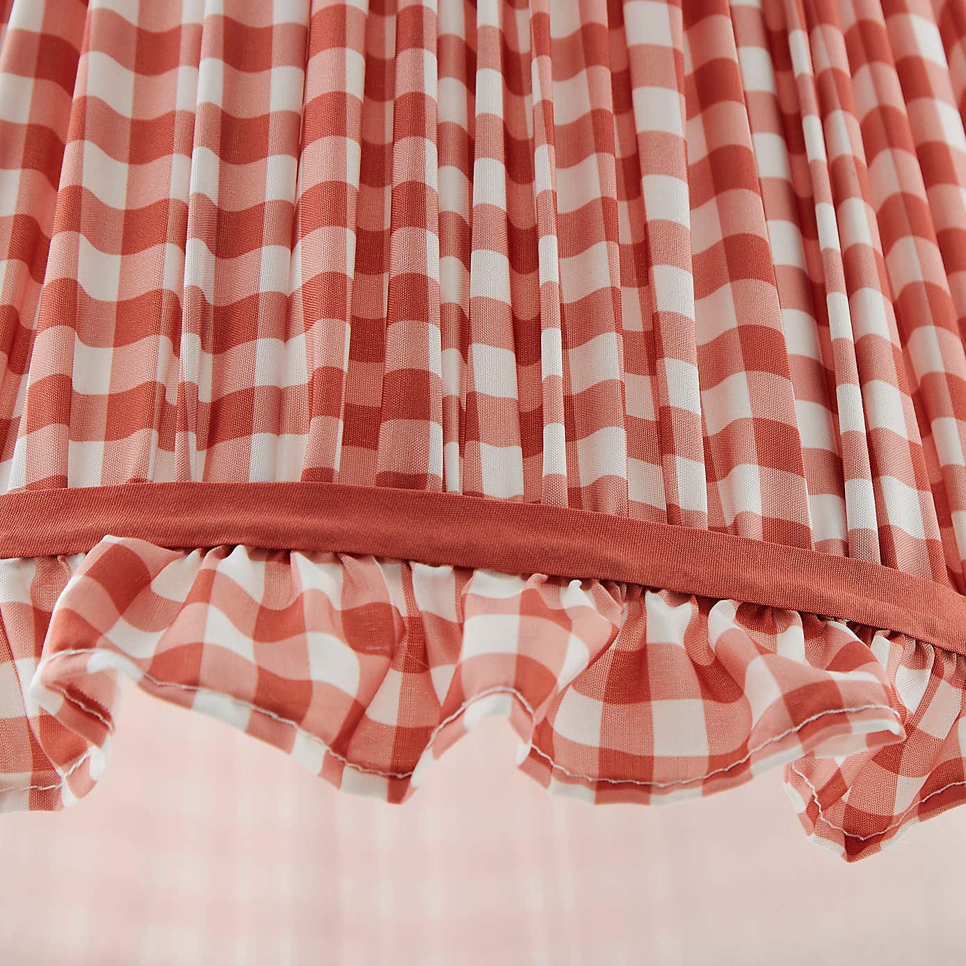 Carys Frilled Gingham Lamp Shade