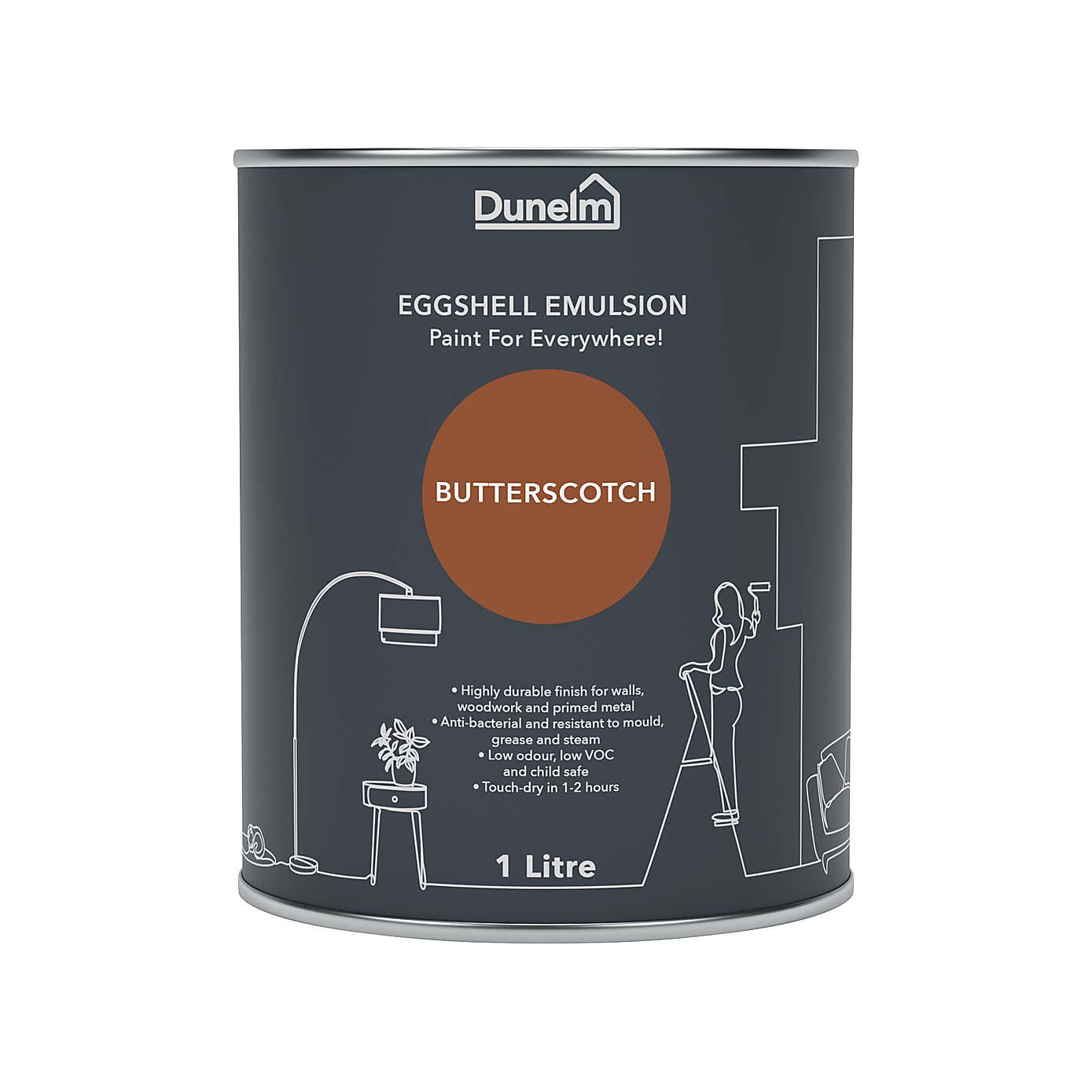 Dunelm Butterscotch Eggshell Emulsion Paint