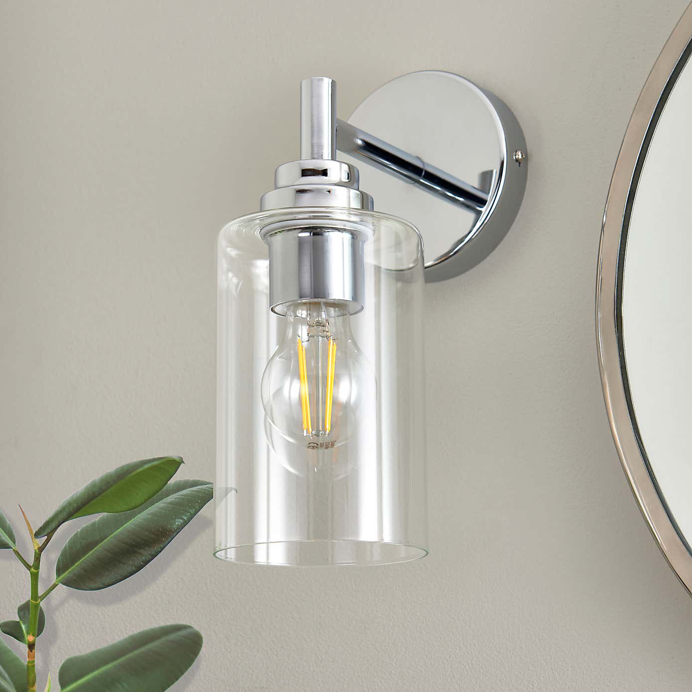 Freya Chrome Bathroom Wall Light