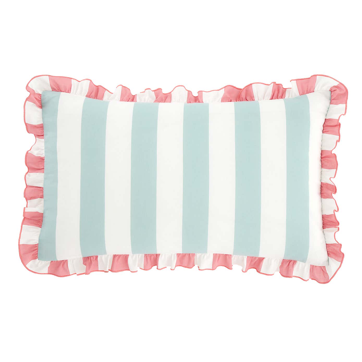 Emmy Frilled Stripe 100% Cotton Duvet Cover and Pillowcase Set