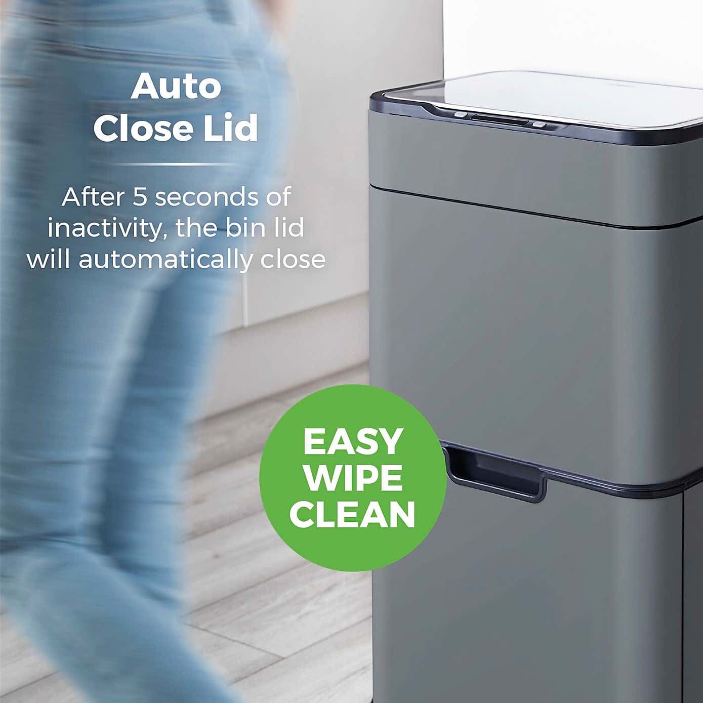 Tower 50L Ozone Recycling Sensor Bin