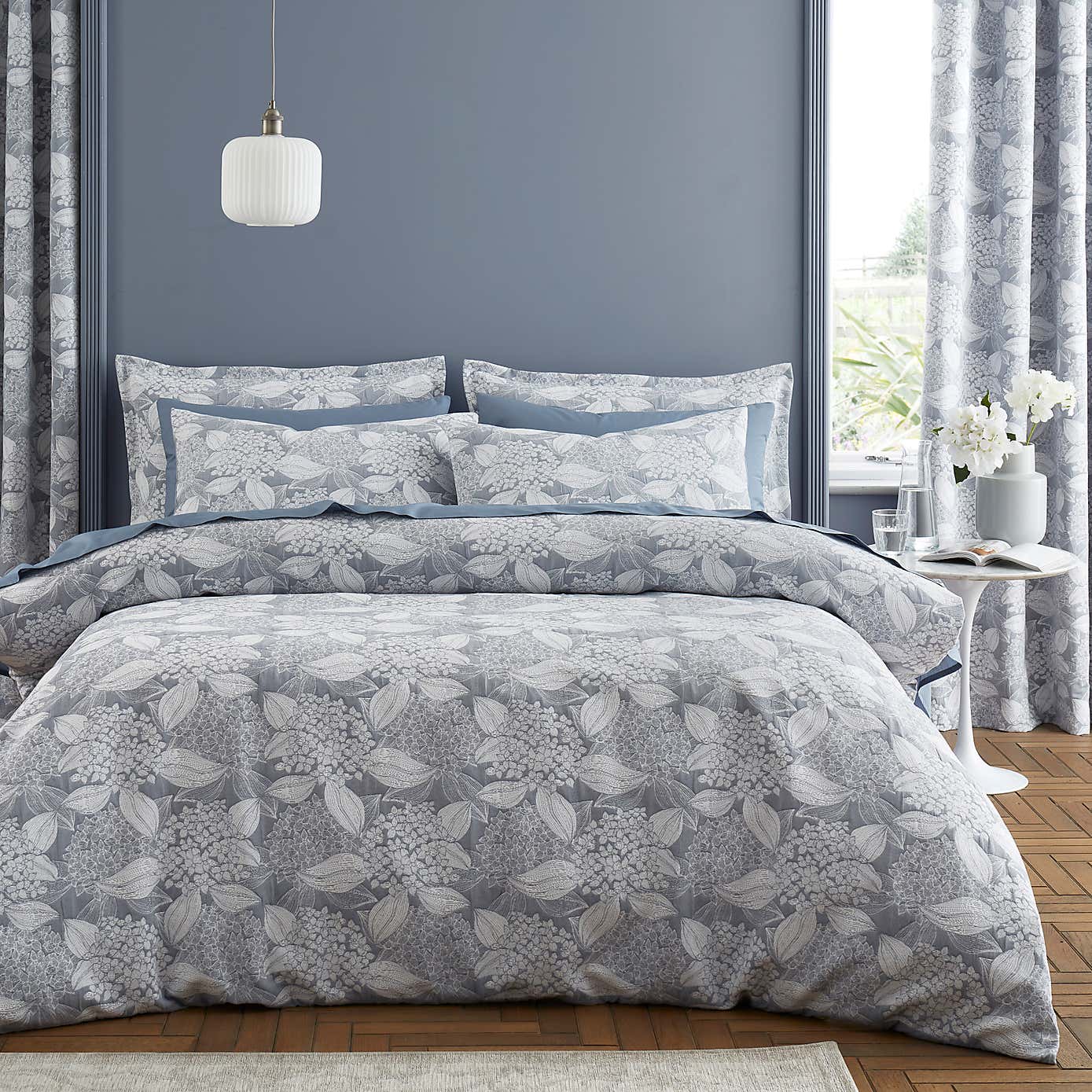 Ripley Hydrangea Jacquard Duvet Cover & Pillowcase Set