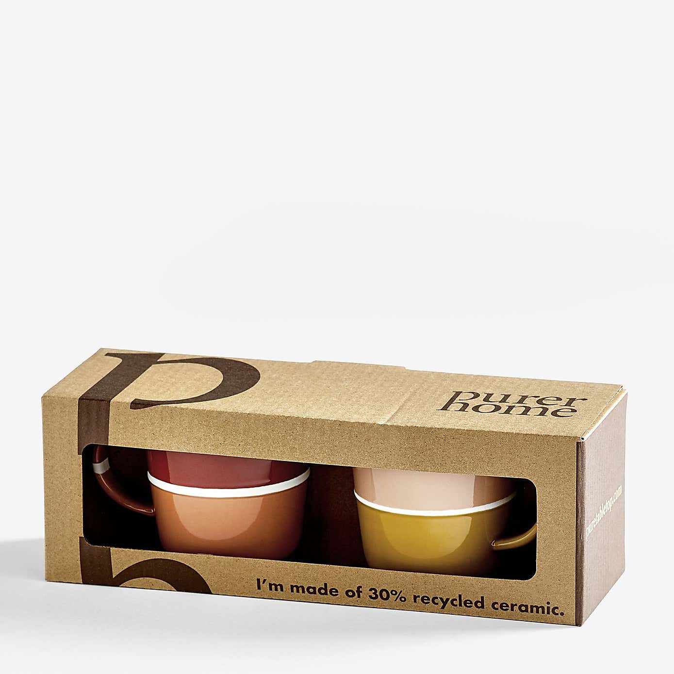 PurerHome Set of 2 Grass Green Fine China Big Brew Mugs