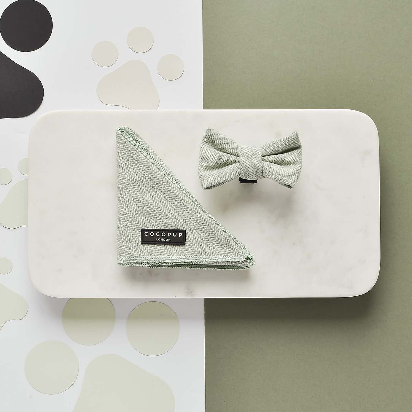 Cocopup Tweed Dog Bow Tie, Treat Pouch and Bandana Bundle