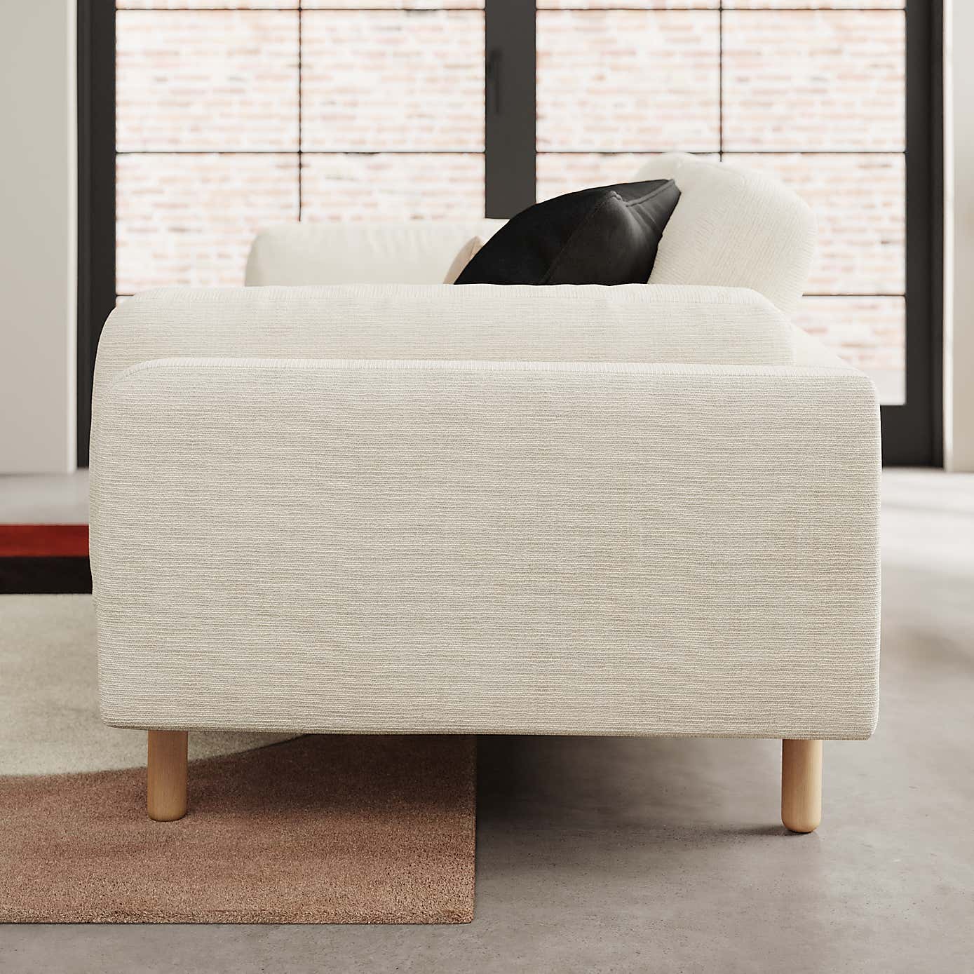 Newton Chunky Tonal Weave 3 Seater Sofa