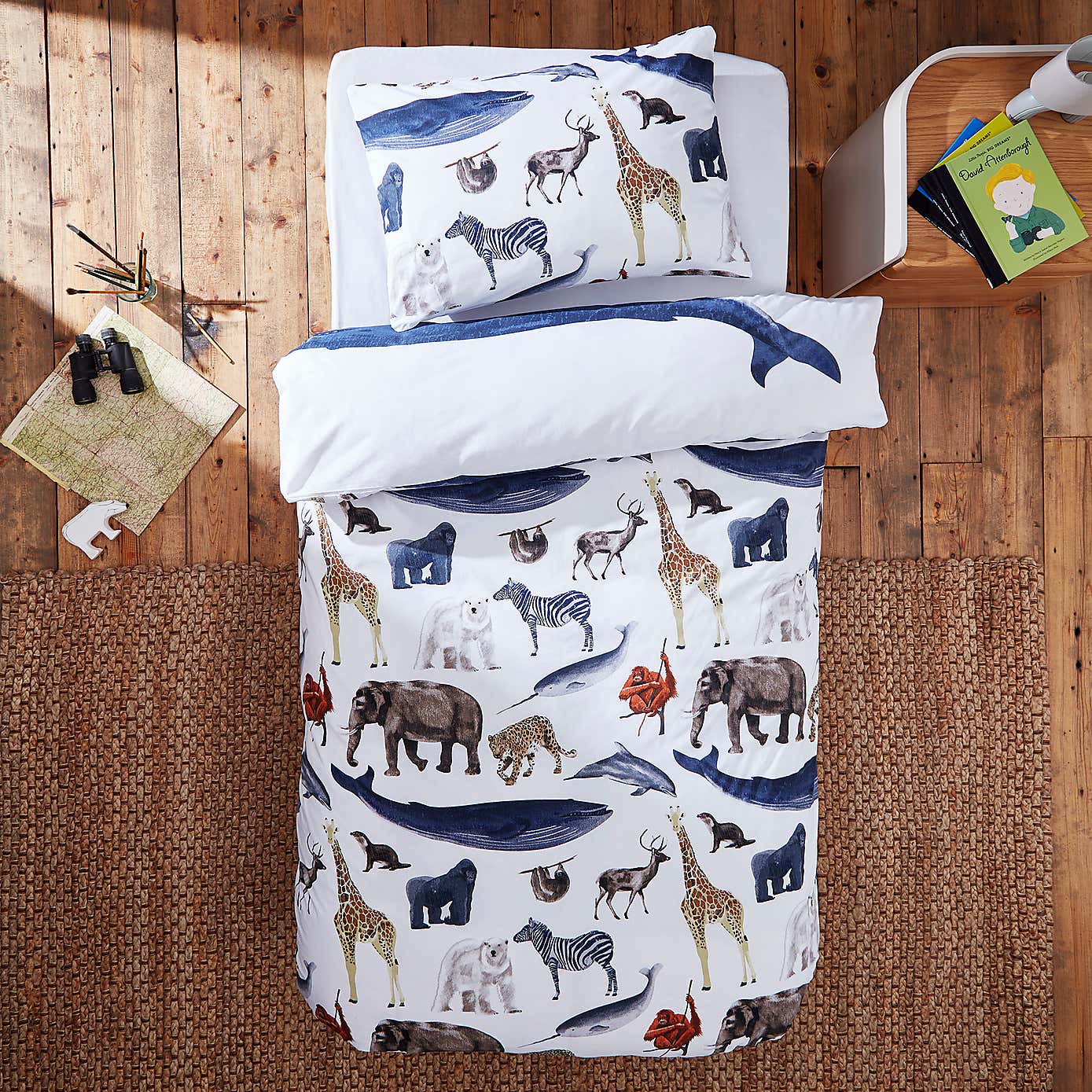 Mammals Duvet Cover and Pillowcase Set