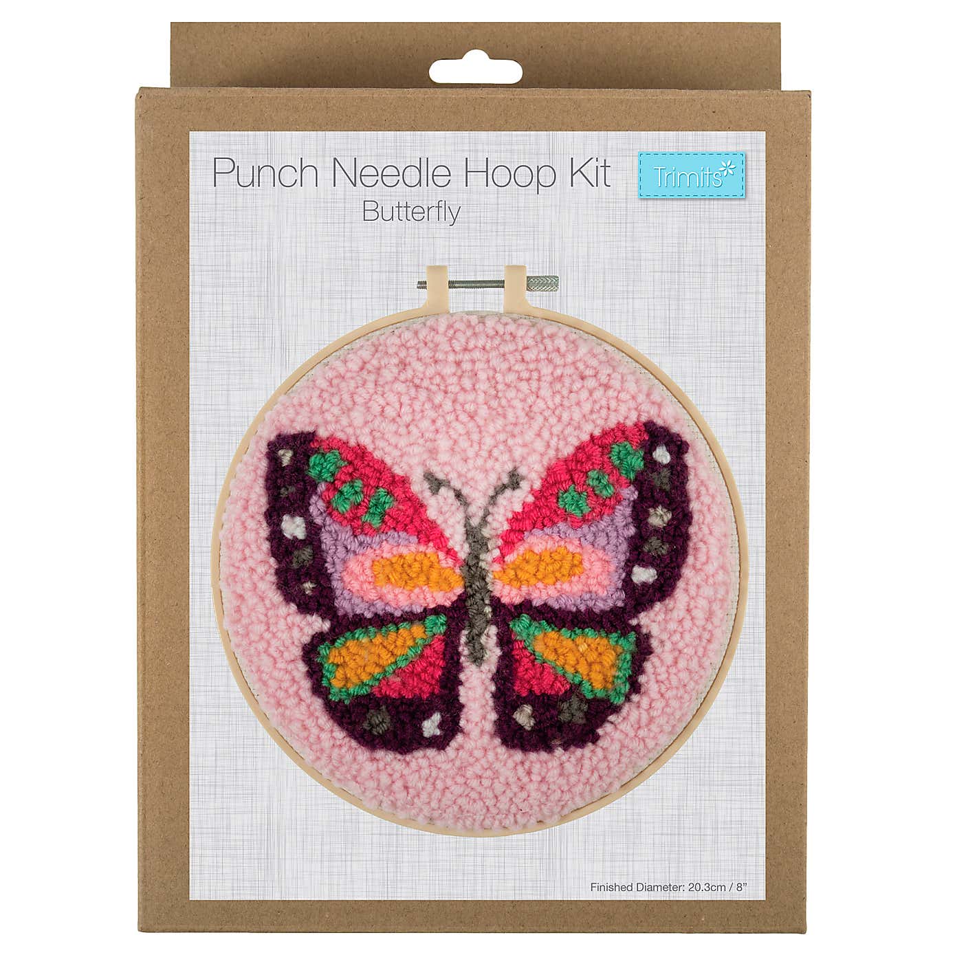 Punch Needle Hoop Kit Butterfly