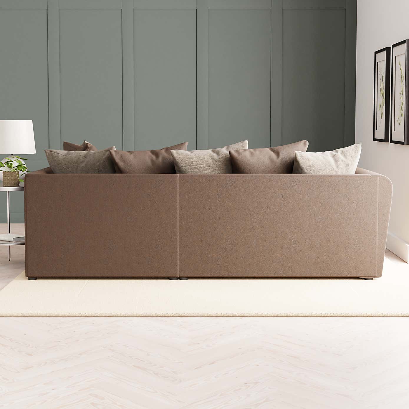 Blake Soft Faux Leather Combo Corner Sofa