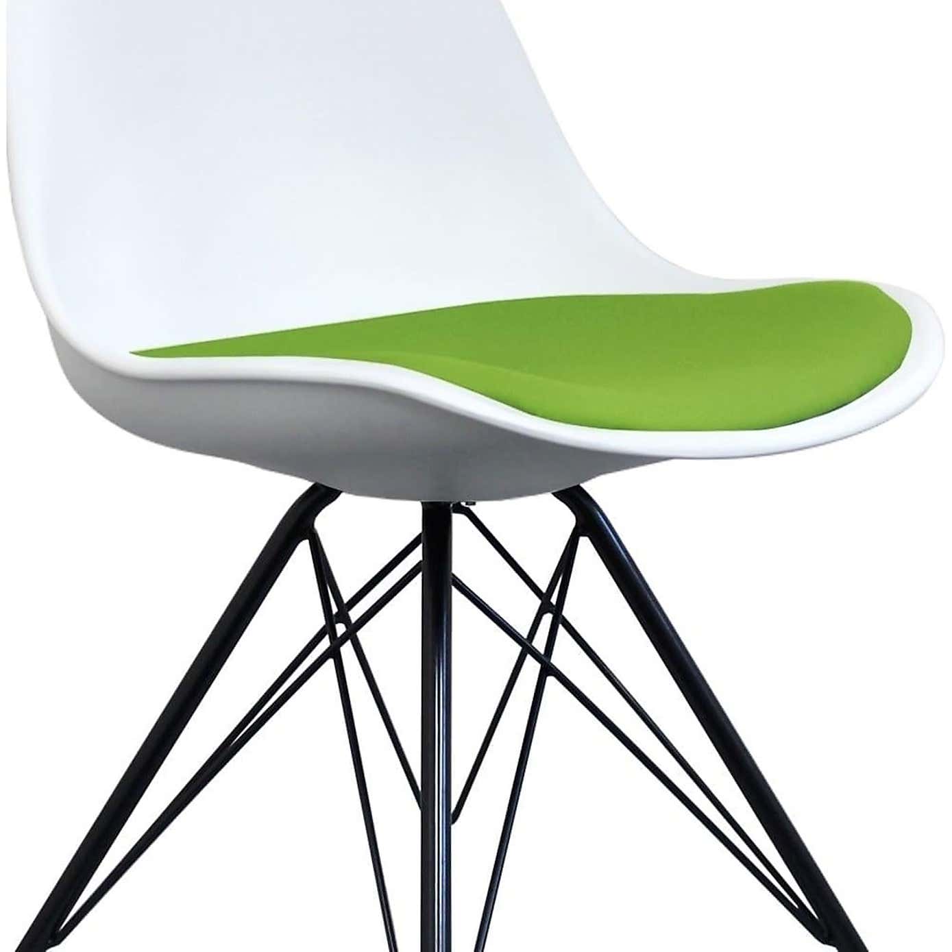 Fusion Living Soho White Plastic Dining Chair