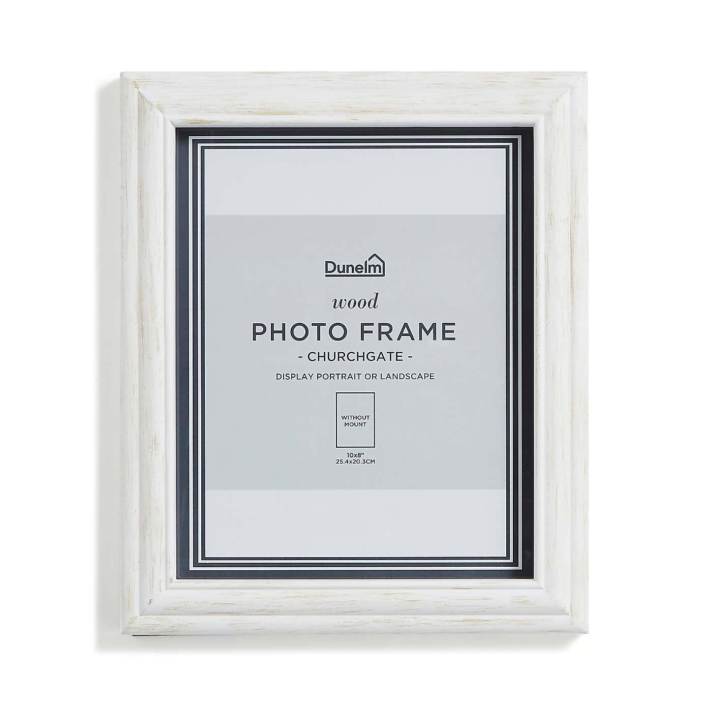Churchgate Washed Wooden White Photo Frame