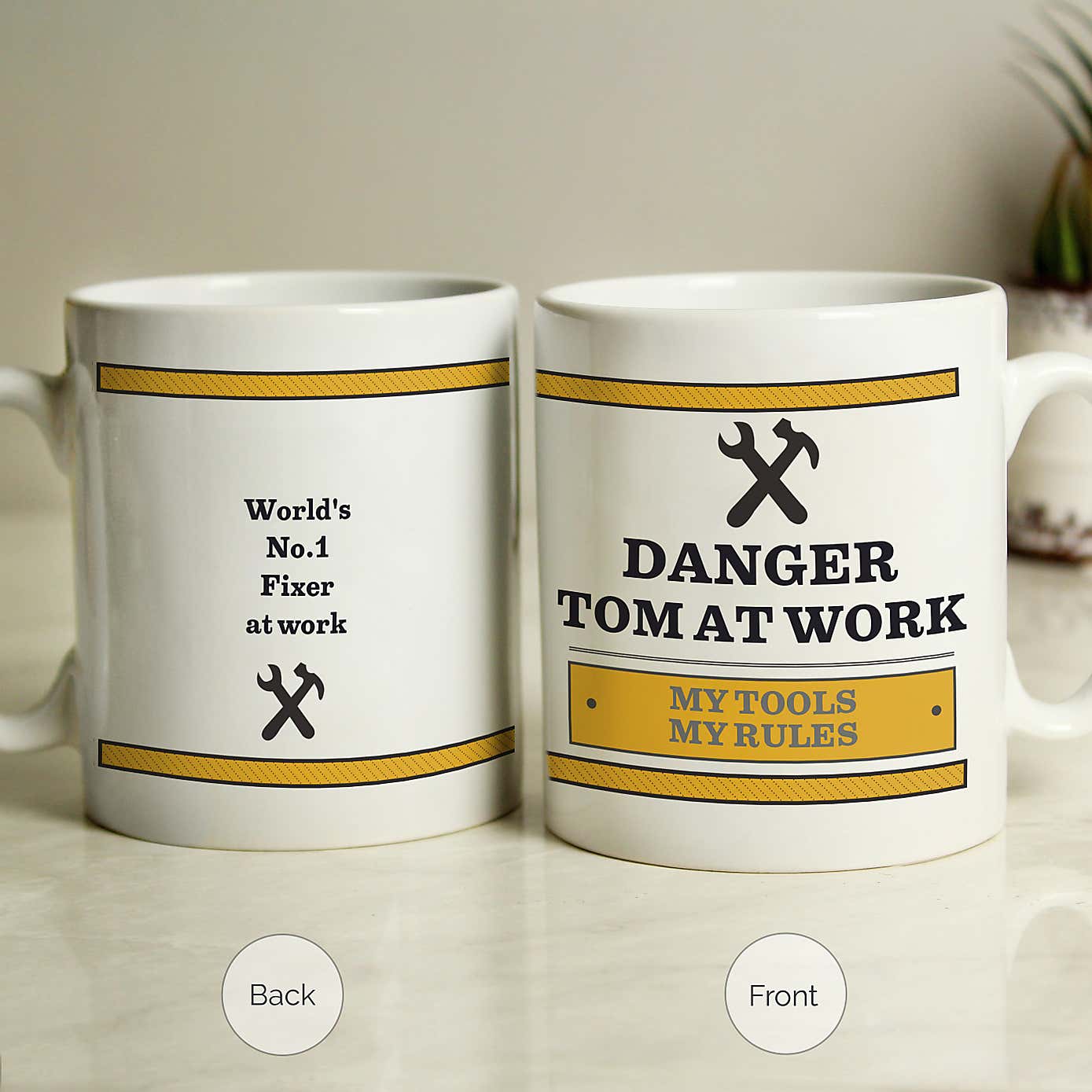 Personalised Man At Work Mug