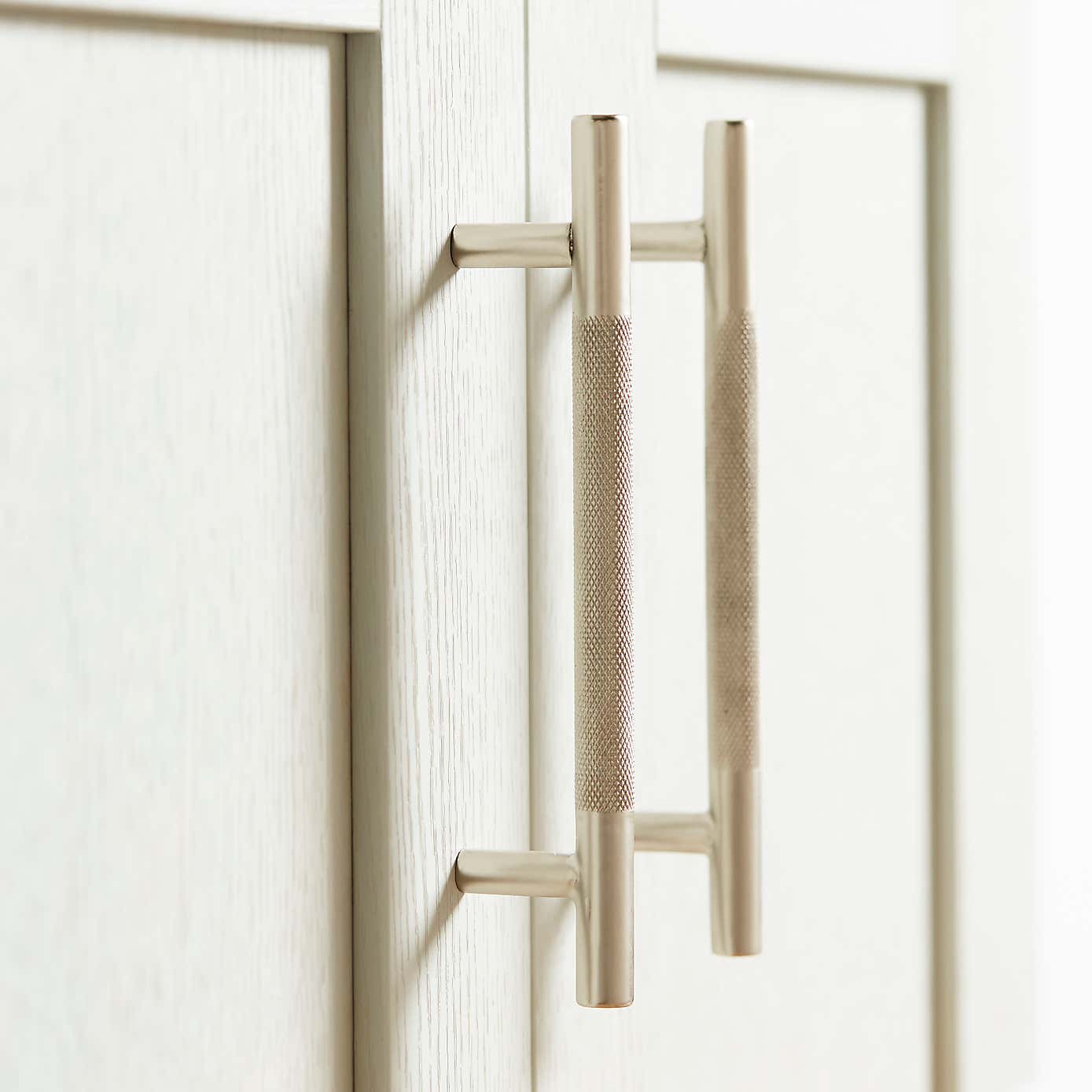 Set of 2 Knurled T-Bar Door Handles