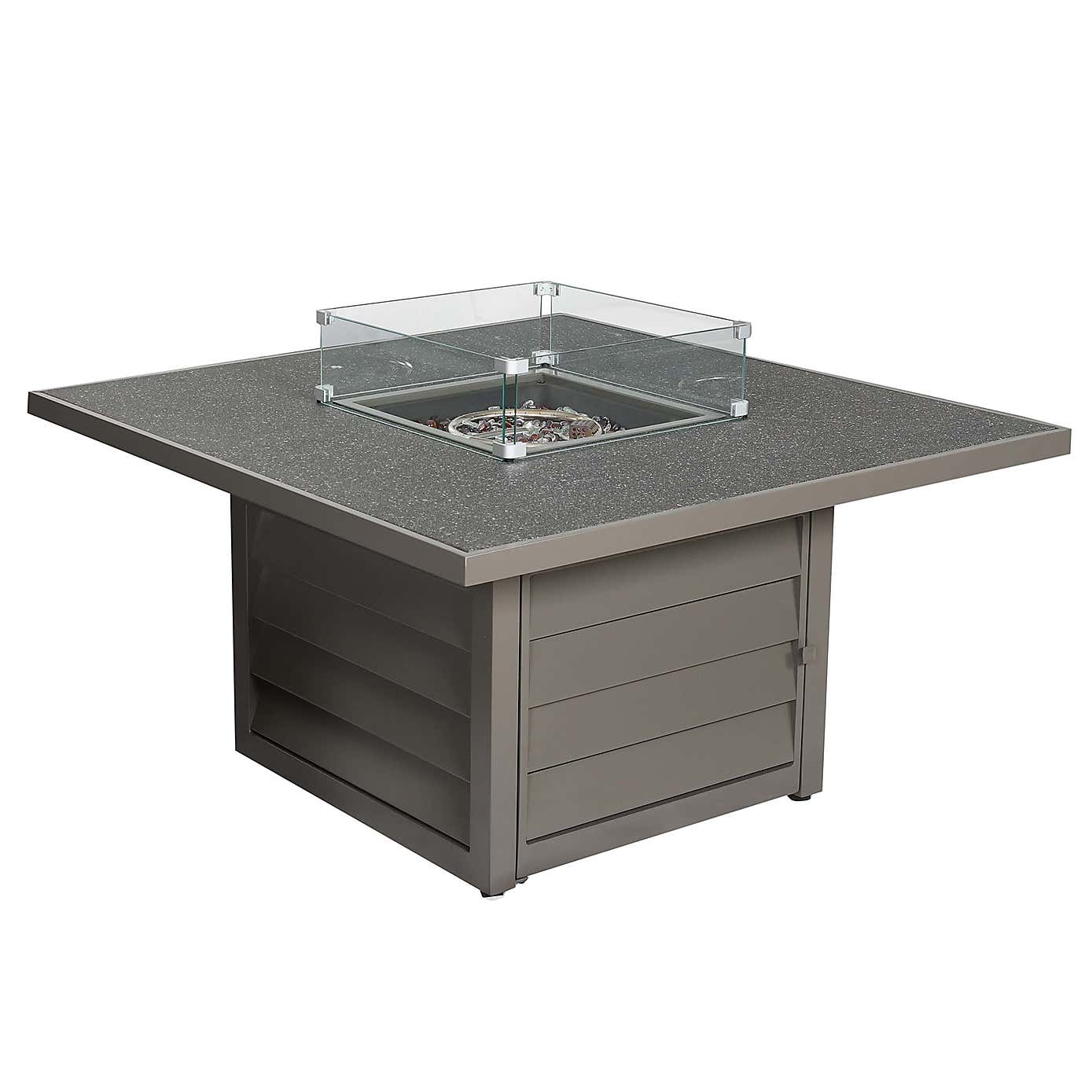 Mayfair 8 Seater 6 Piece Lounge Set with Square Firepit