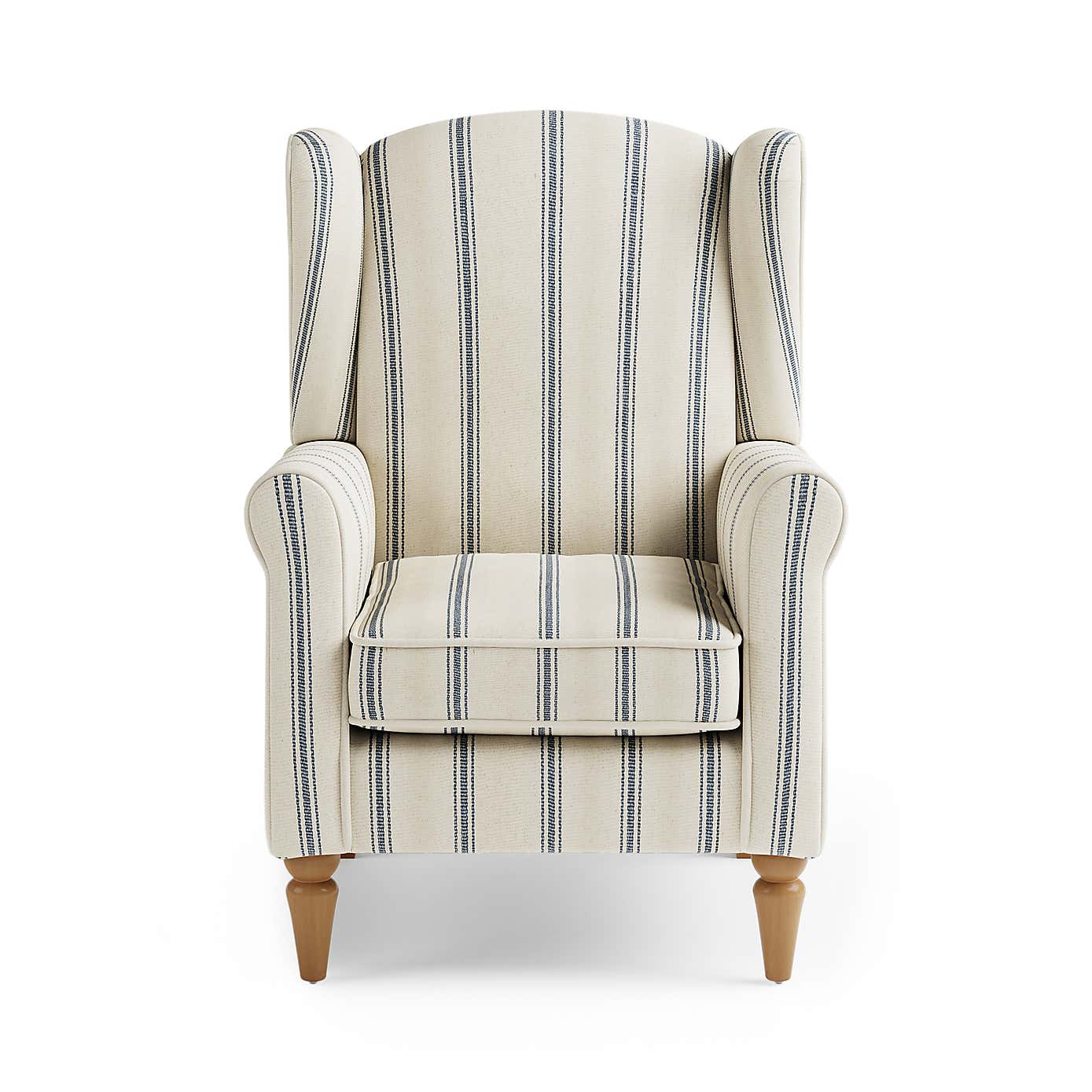 Oswald Pinstripe Wingback Armchair