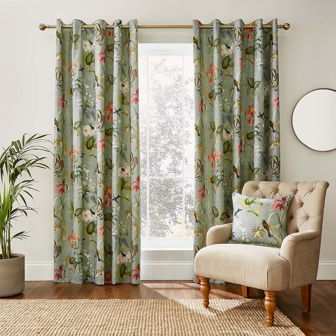 Fresh Botanical Eyelet Curtains