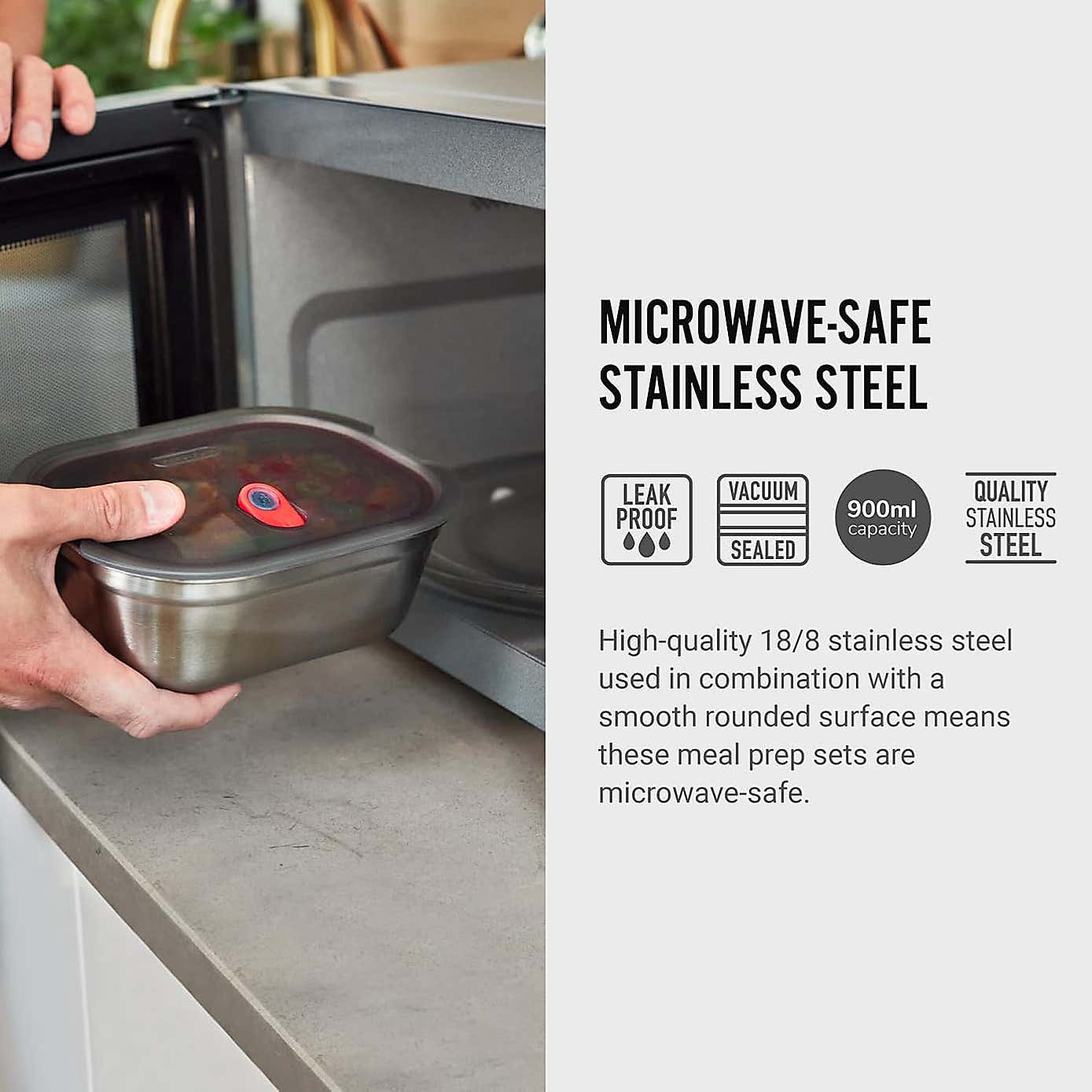 Black and Blum Steel Food Box