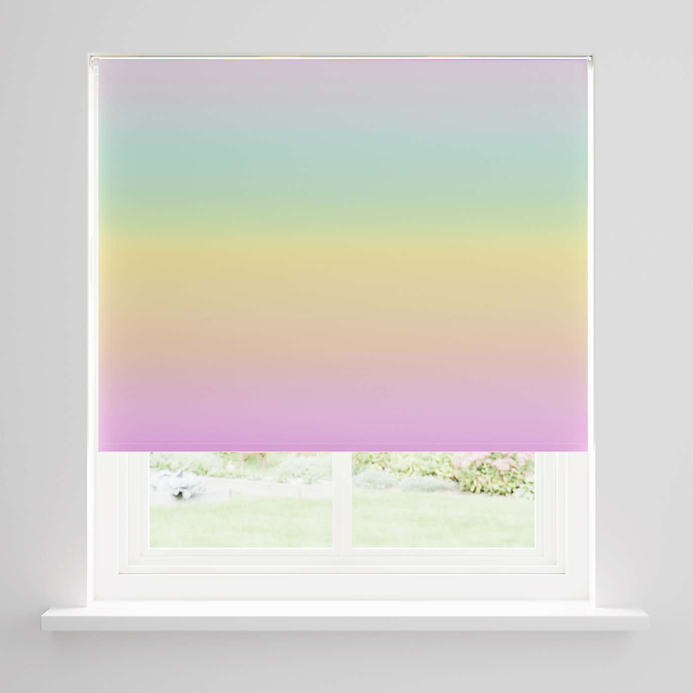 Ombre Rainbow Twist Safe Blackout Roller Blind