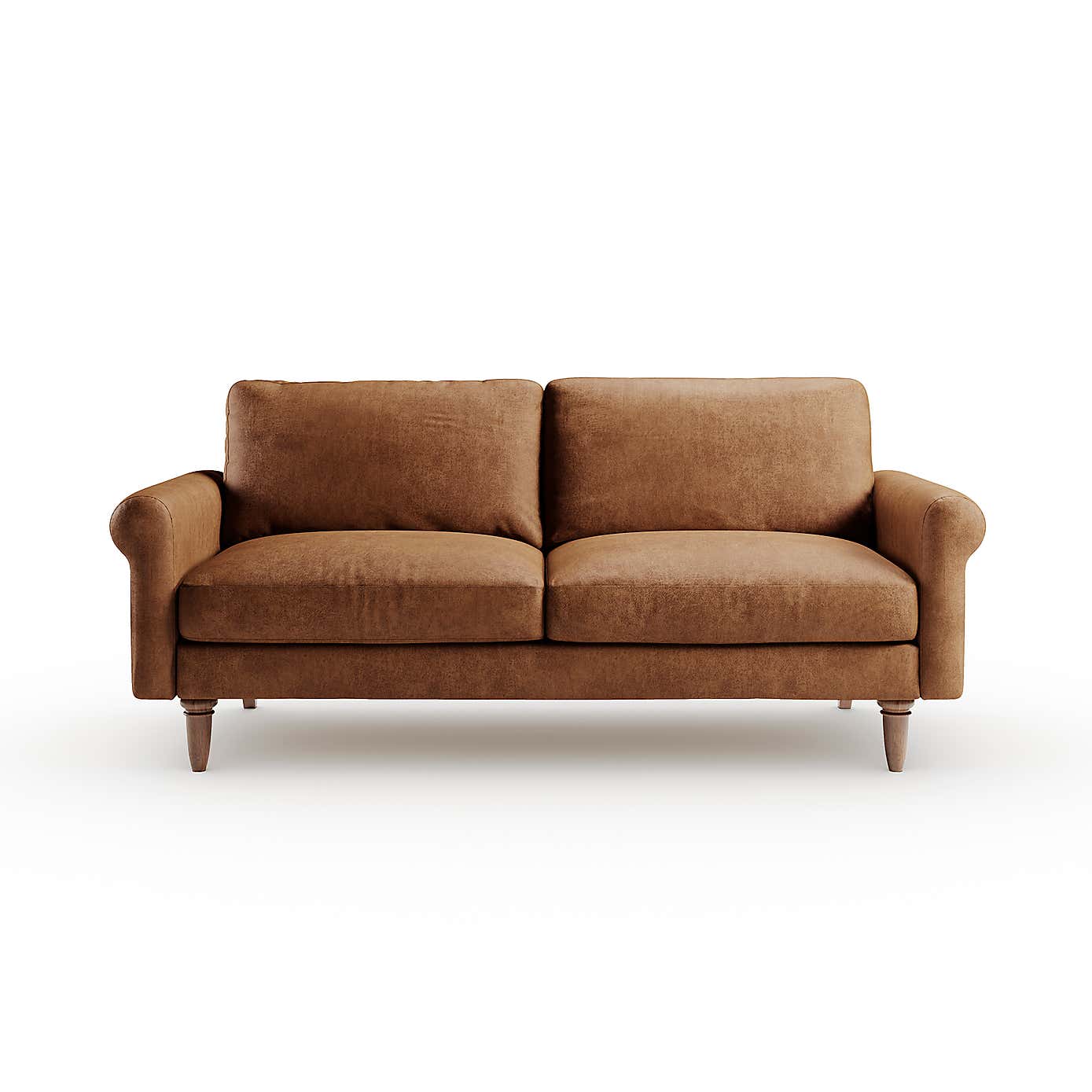 Maeve Compact Faux Leather 3 Seater Sofa