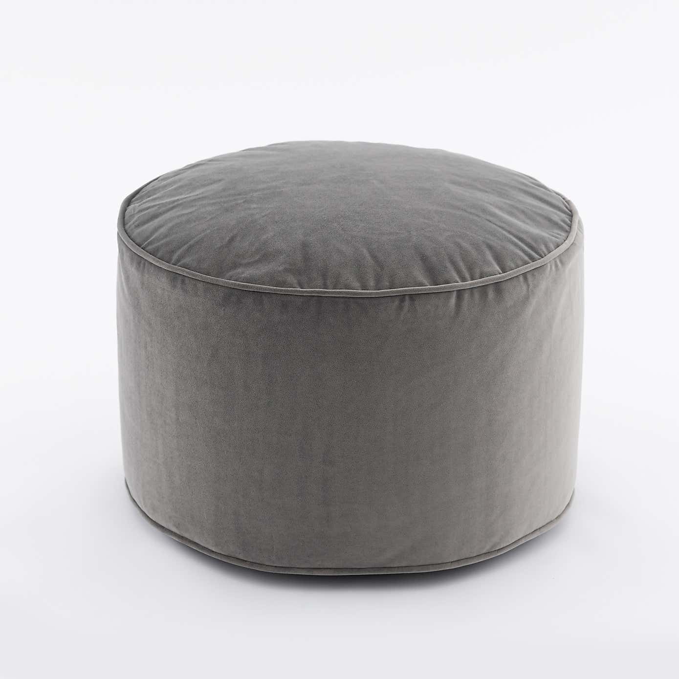 Eliza Velvet Old Gold Pouffe