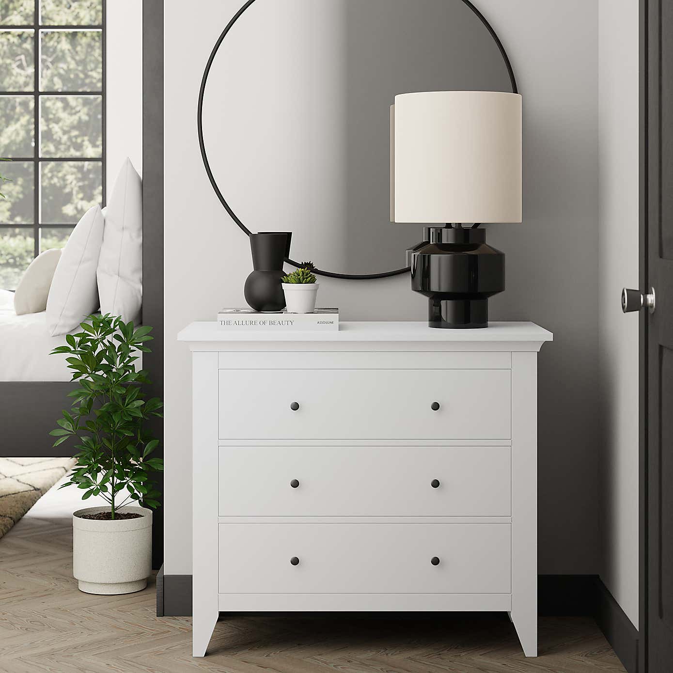Lynton Grey 3 Drawer Chest